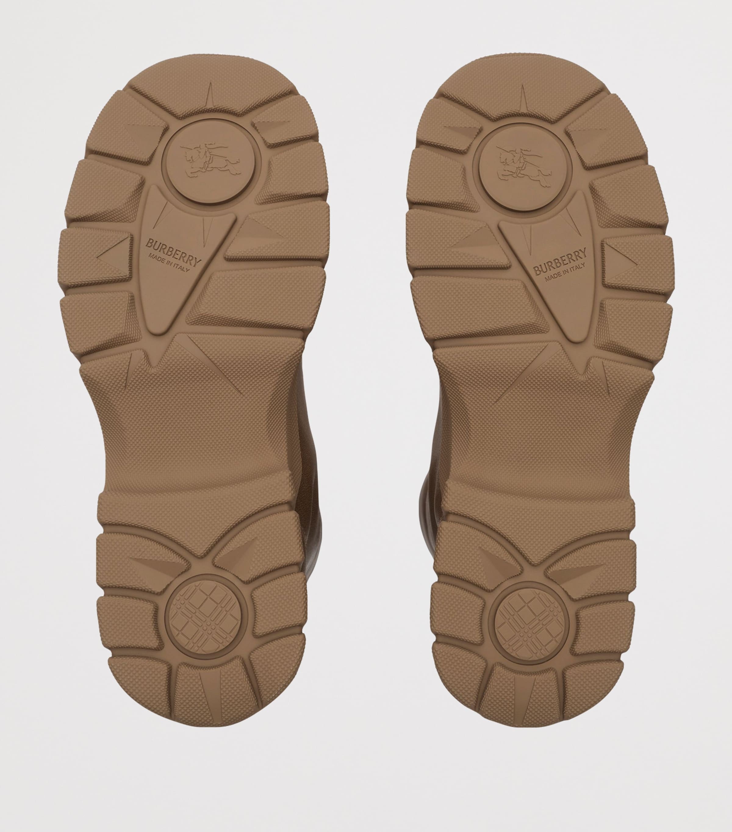 Burberry Leather Tone Lace-Up Boots Sun Baked Brown Image 4