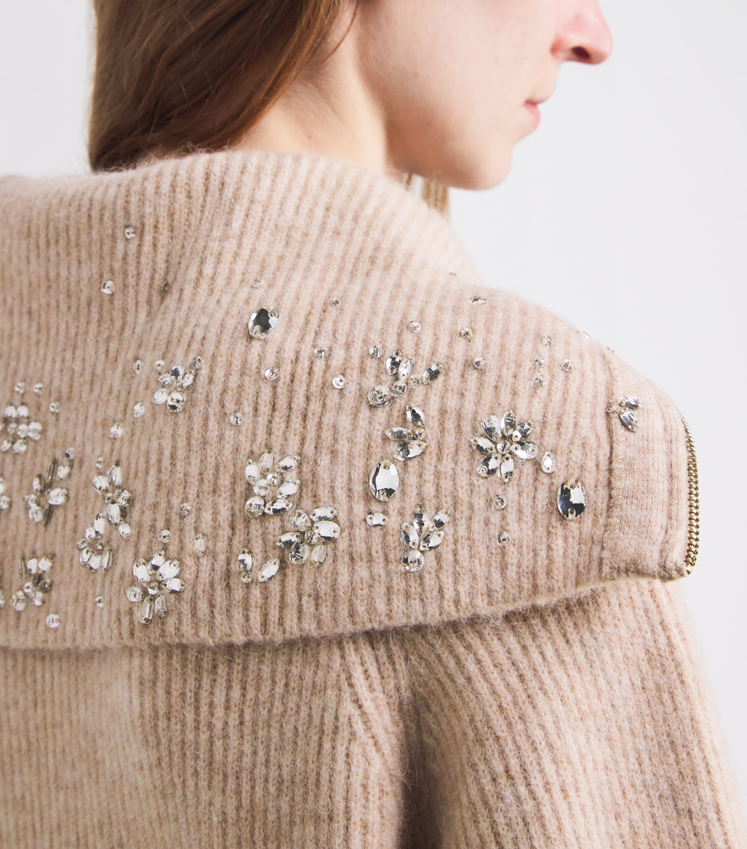 Alpaca-Wool-Blend Embellished Sweater BEIGE Image 6