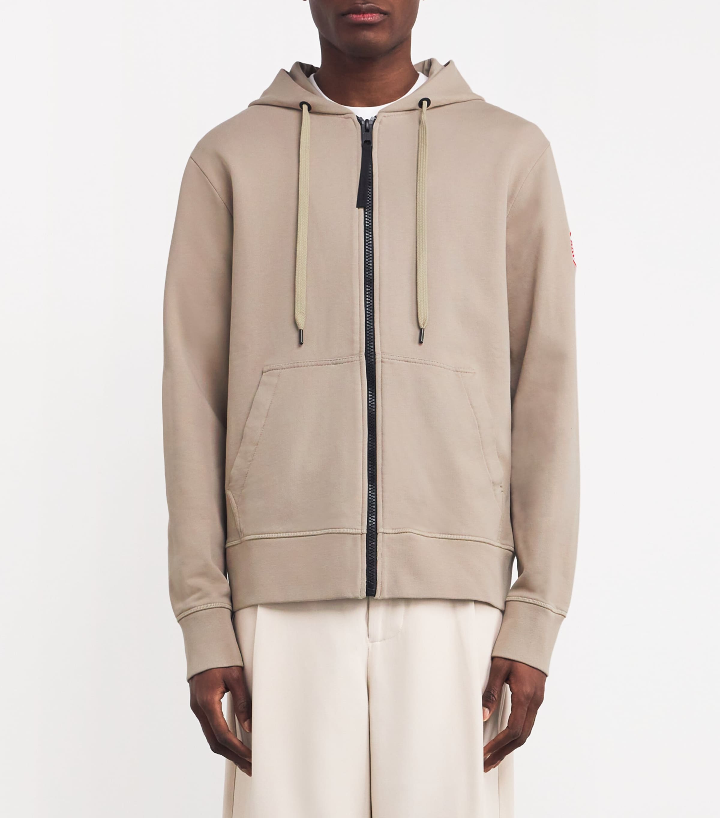 Canada Goose Mens Cotton Zip-Up Huron Hoodie Image 3