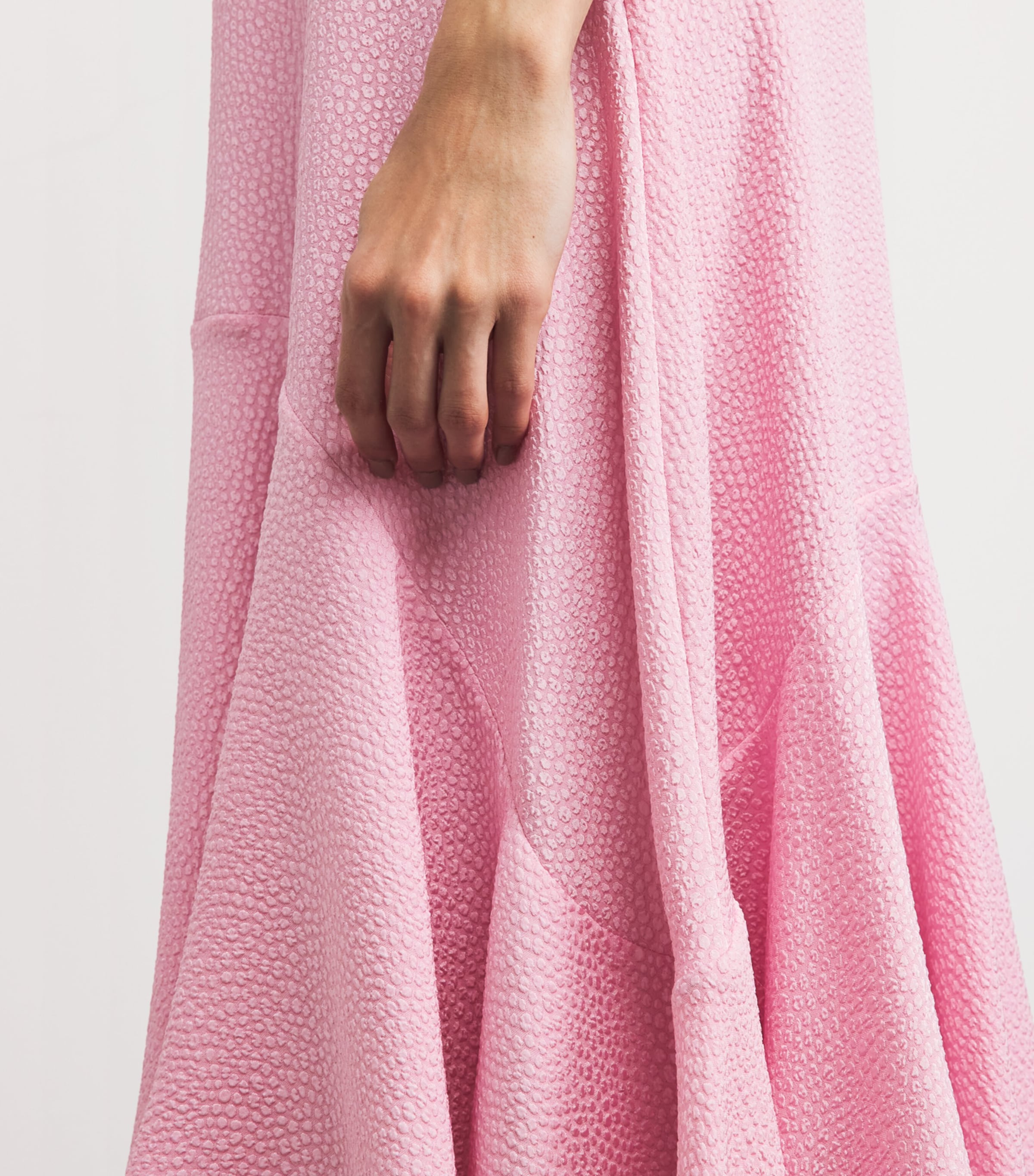 Edeline Lee Womens Bubble Jacquard Dada Midi Dress Pink Image 5