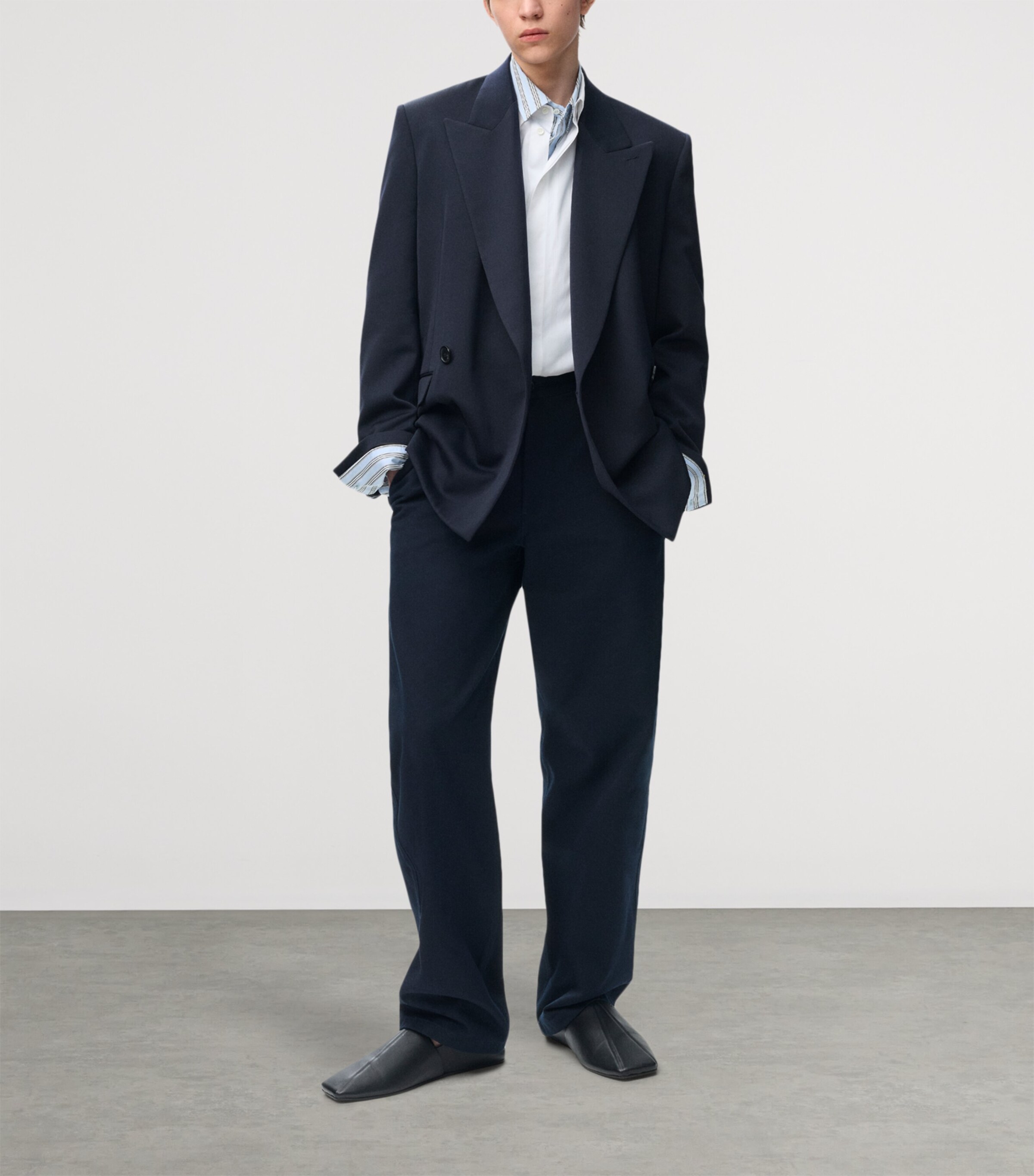 LOEWE Mens Poplin Anagram Shirt White Image 2