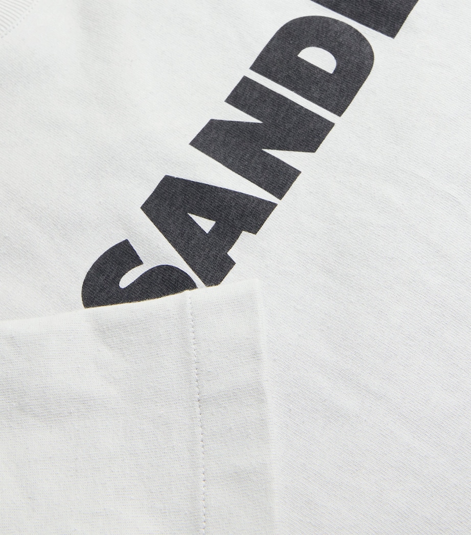 Cotton Logo T-Shirt PALE GREY Image 5