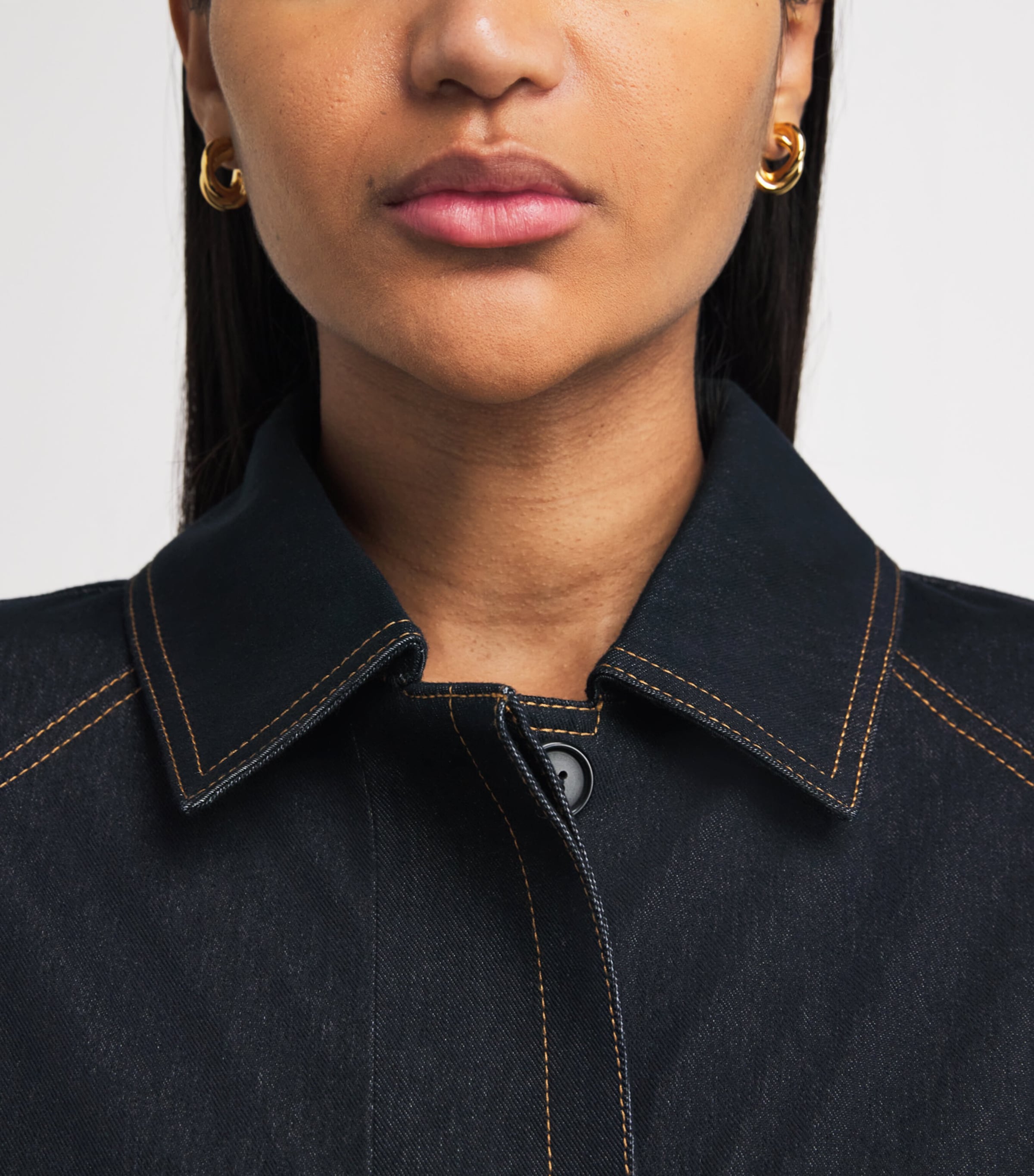 Denim Jersey Belted Jacket 003 MIDNIGHT BLUE Image 3