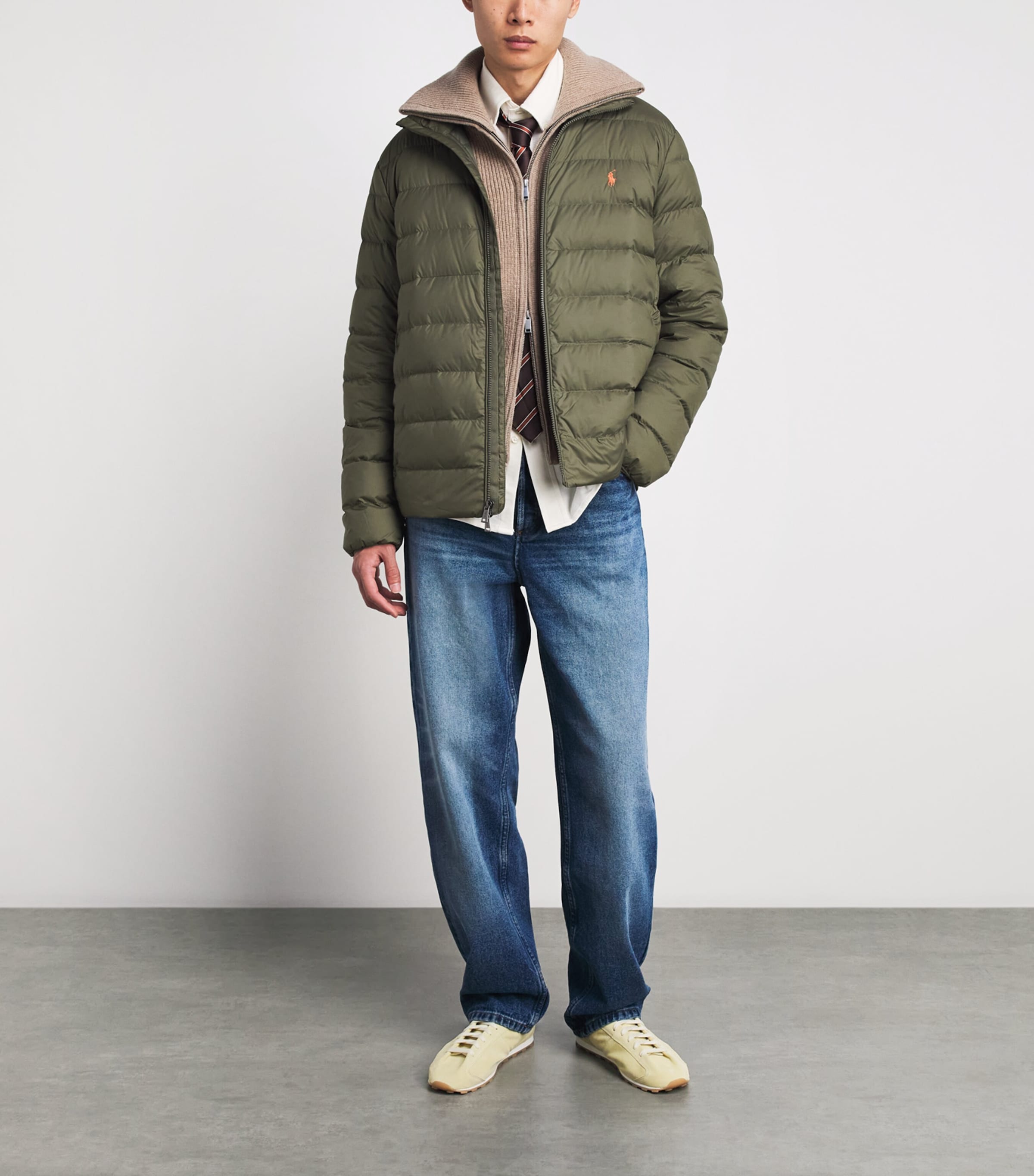 Polo Ralph Lauren Mens Down Packable Colden Jacket Cruise Olive Image 2