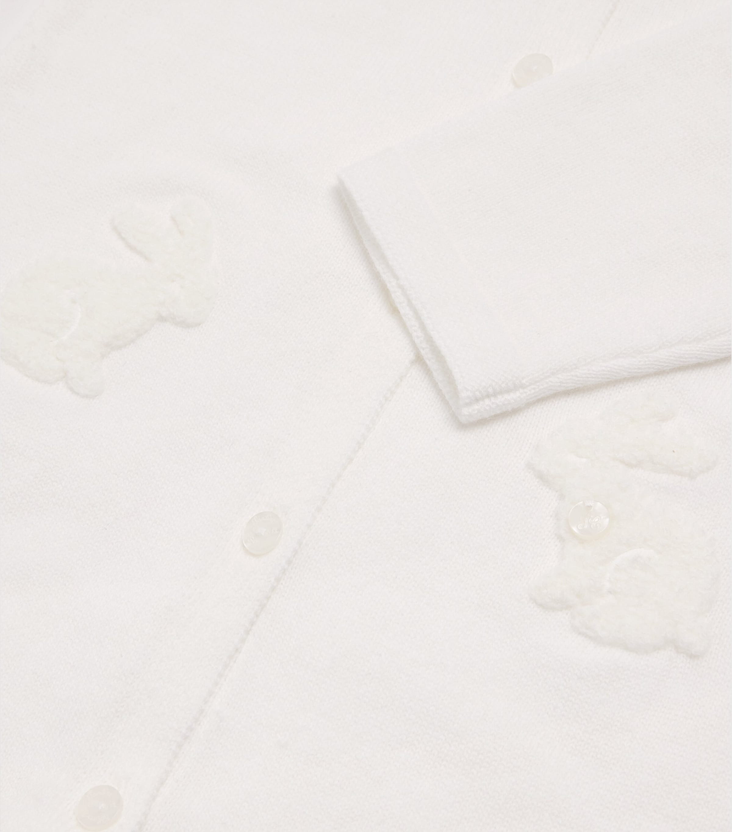 Cotton Rabbit Jacquard Playsuit (1-24 Months) 13NACRE Image 3