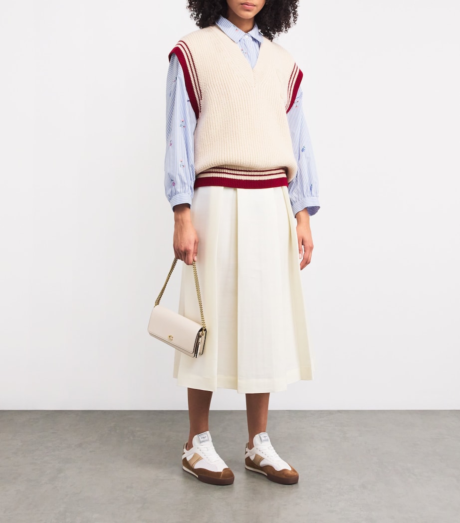 Weekend Max Mara Womens Cotton Embroidered Shirt Light Blue Image 2