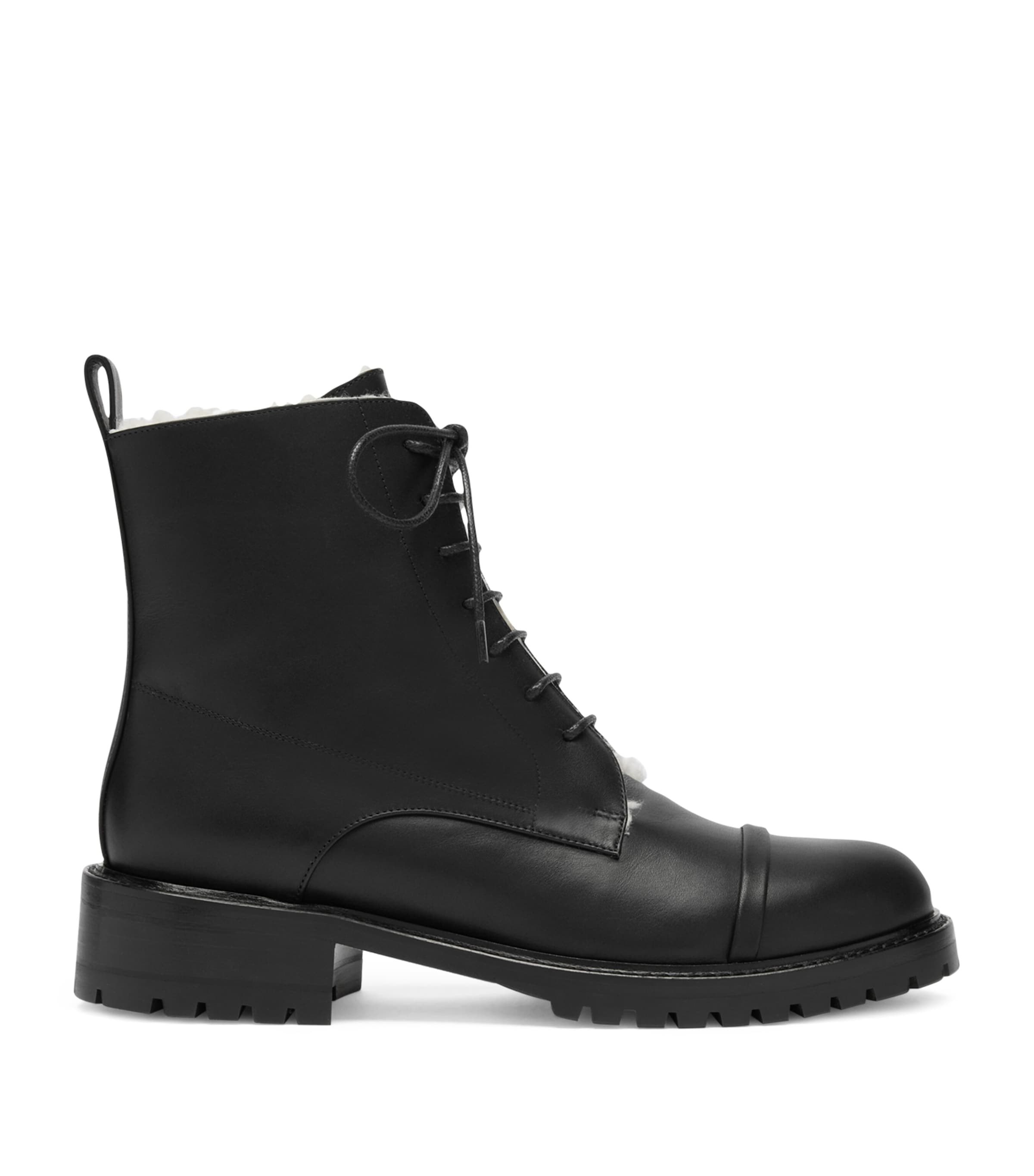 Malone Souliers Bryce 30 Patent-trimmed Leather Ankle Boots In Black