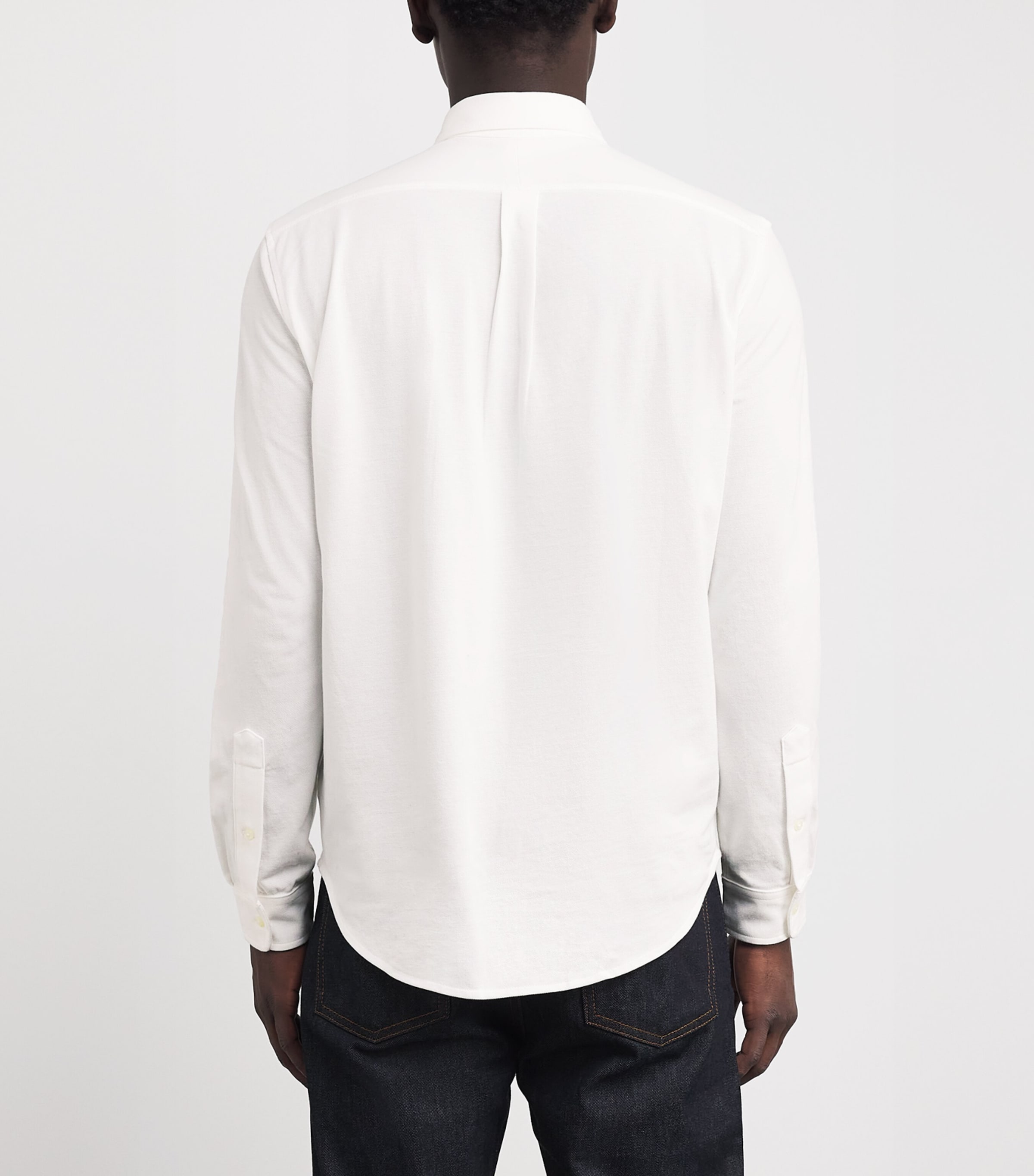 Cotton Textured Polo Shirt WHITE Image 4