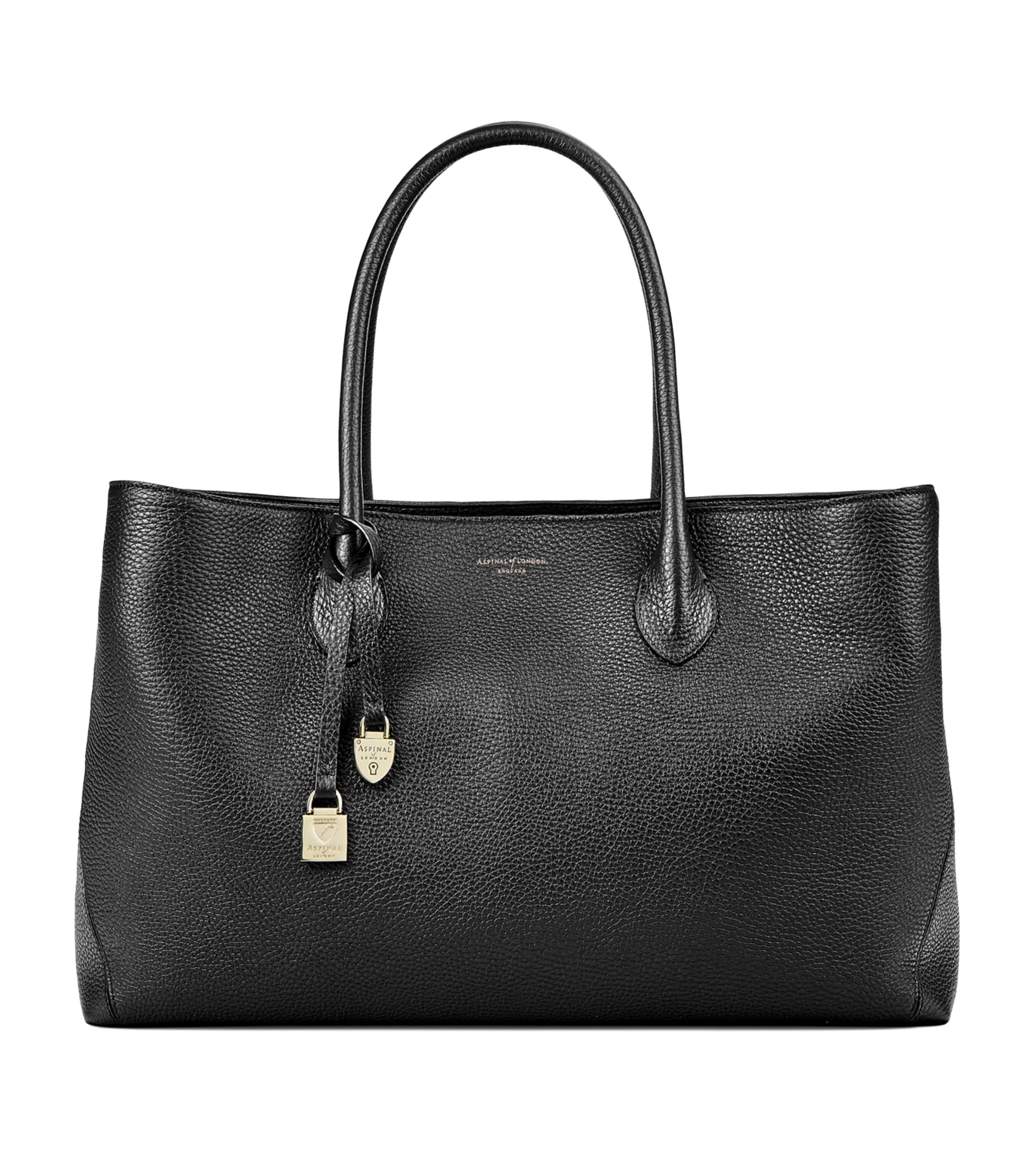 Aspinal Of London Leather London Tote Bag In Black