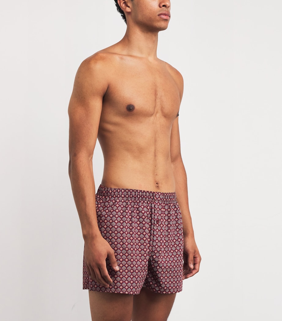 Cotton Fancy Boxer Shorts 3036 RED GEMS PRINT Image 2