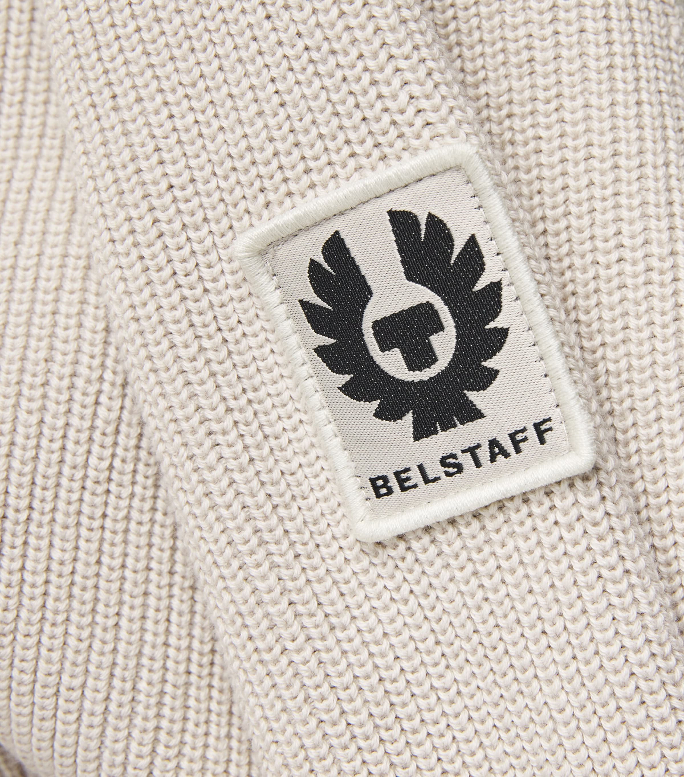 Belstaff Mens Organic Cotton Commander Quarter-Zip Sweater Silver Birchsvrbc Image 6