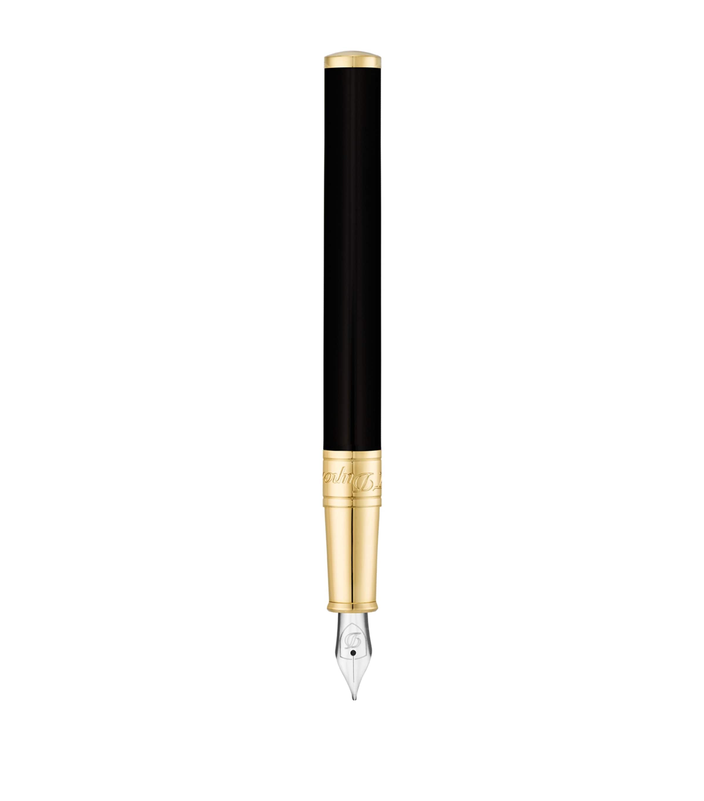 St Dupont D-initial Fountain Pen In Black