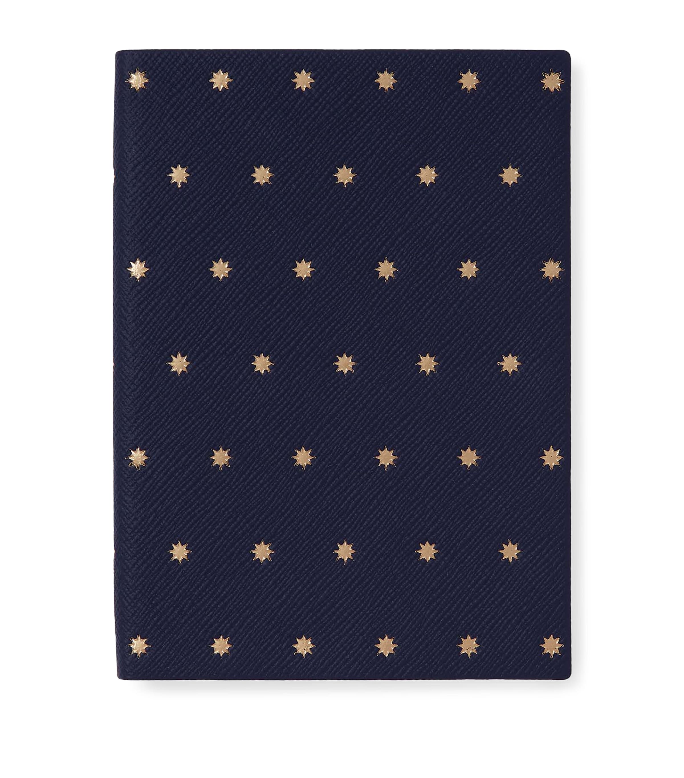 Smythson Panama Leather Soho Notebook In Blue
