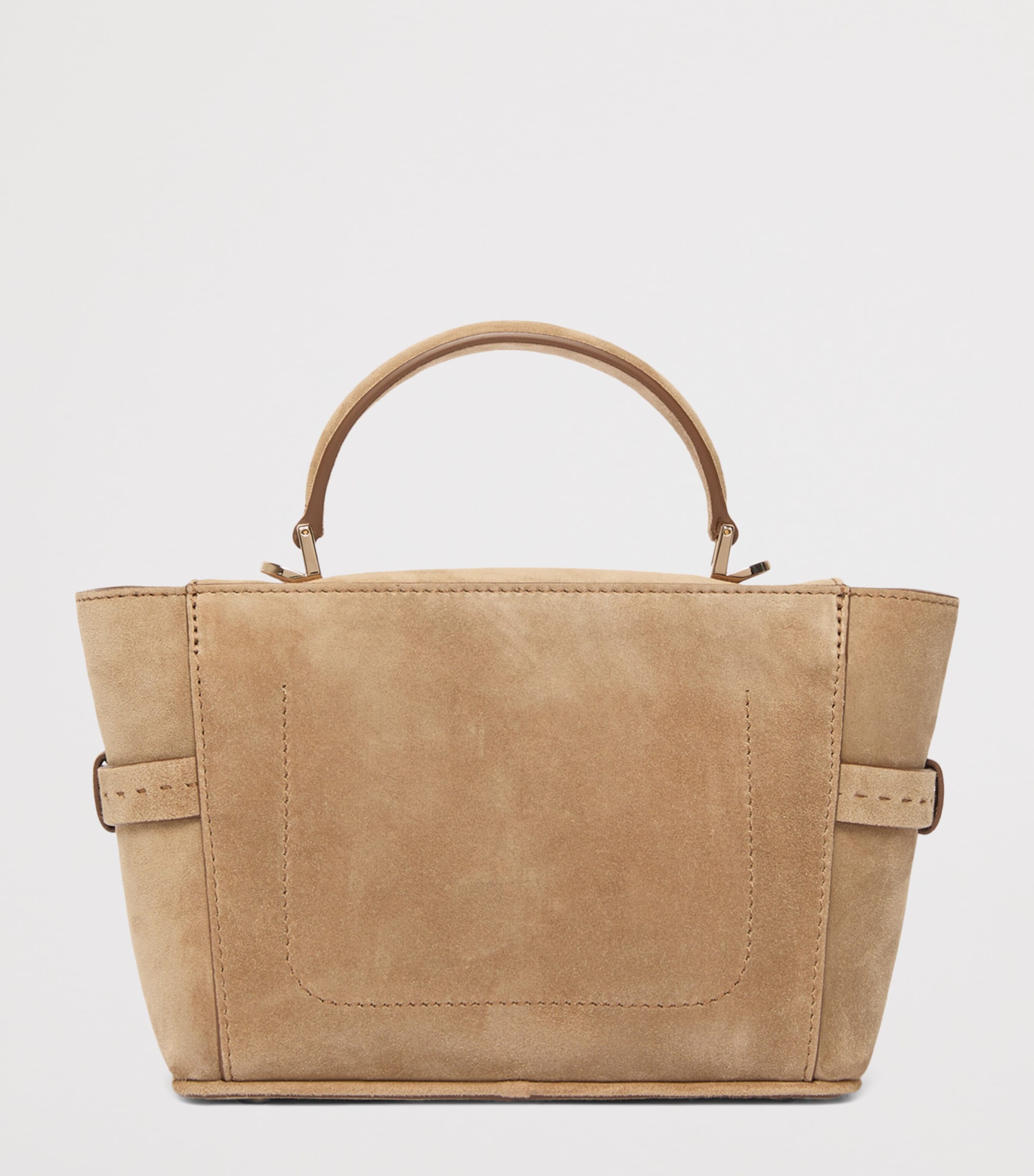 Max Mara Mini Suede Margaux Top-Handle Bag Beige Image 3