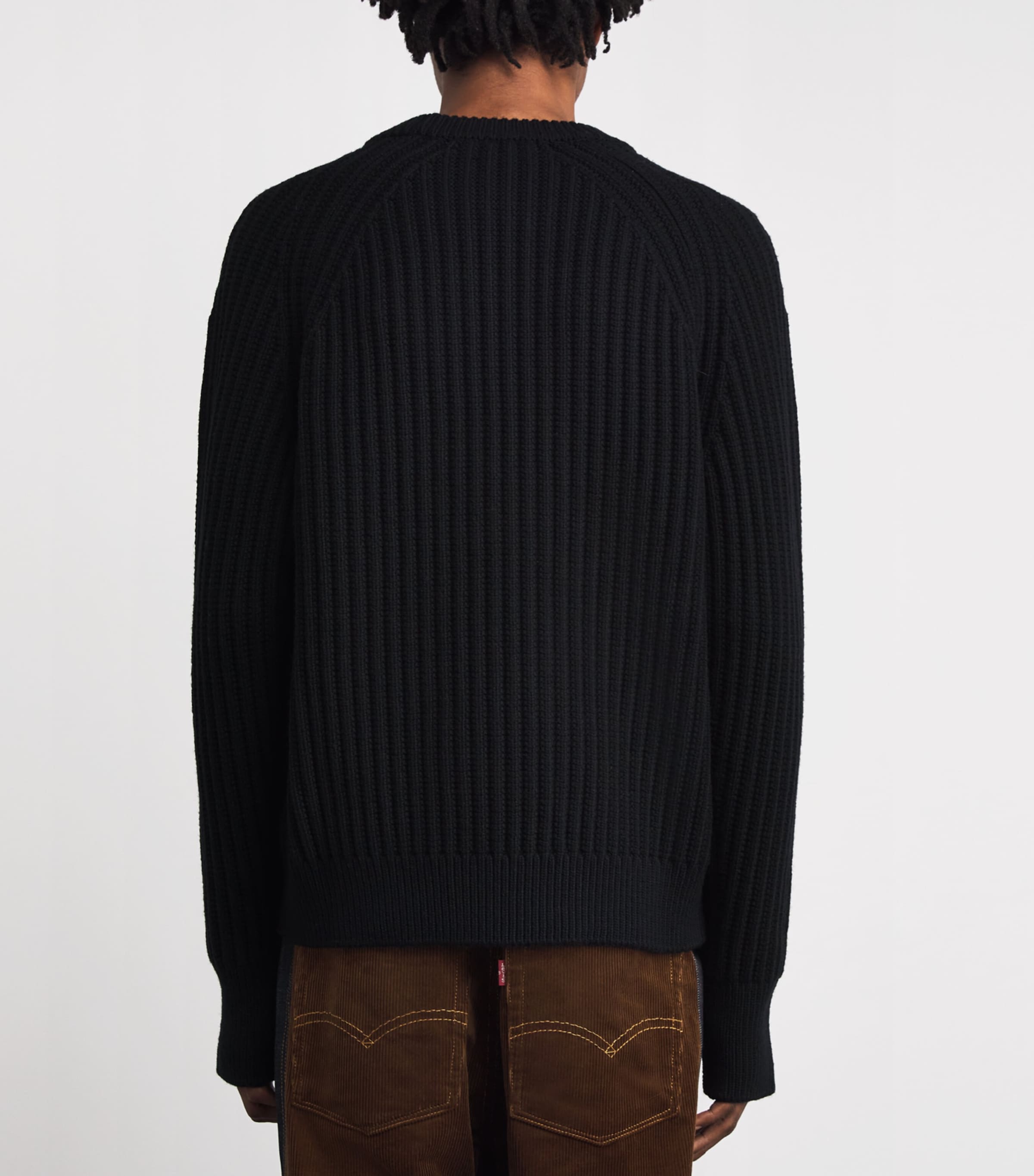 Wool Ribbed Sweater BLACK Image 4