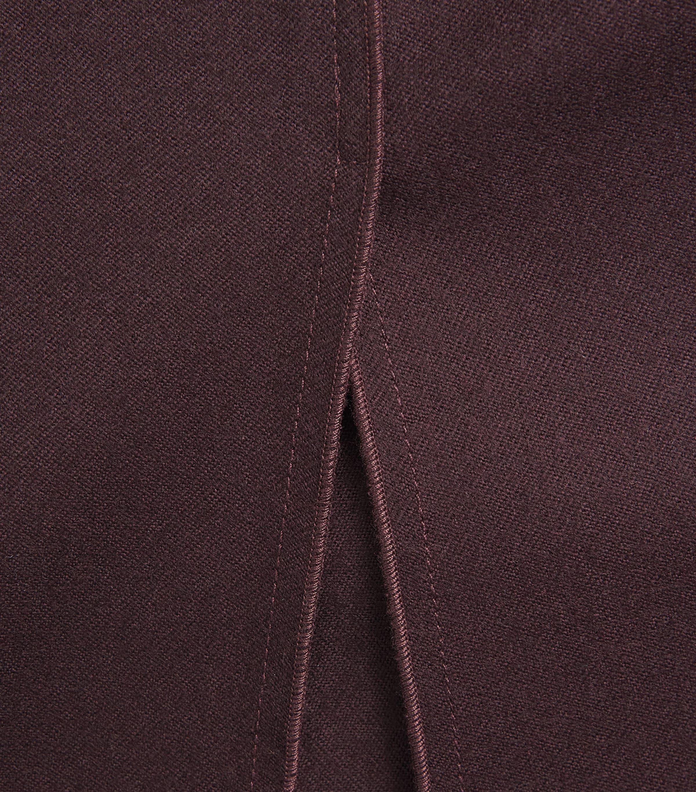Victoria Beckham Womens Wool Pressed Tailored Midi Skirt Acai Image 6