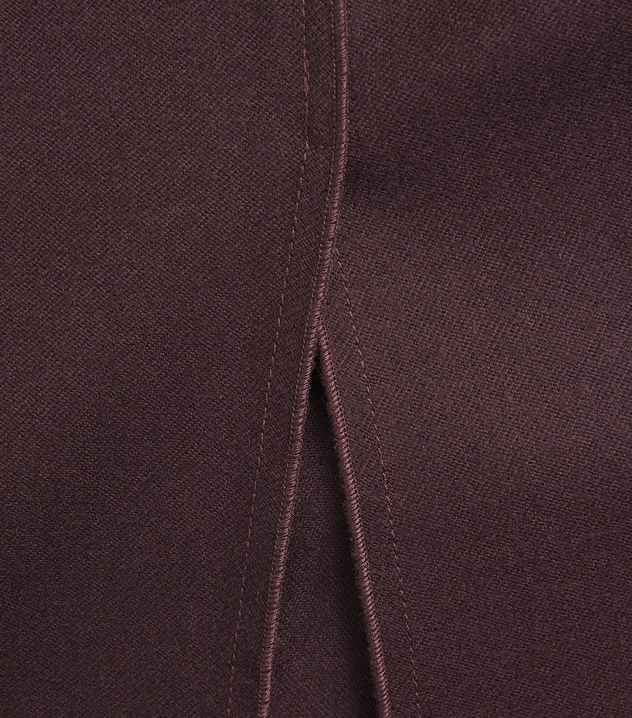 Victoria Beckham Womens Wool Pressed Tailored Midi Skirt Acai Image 6