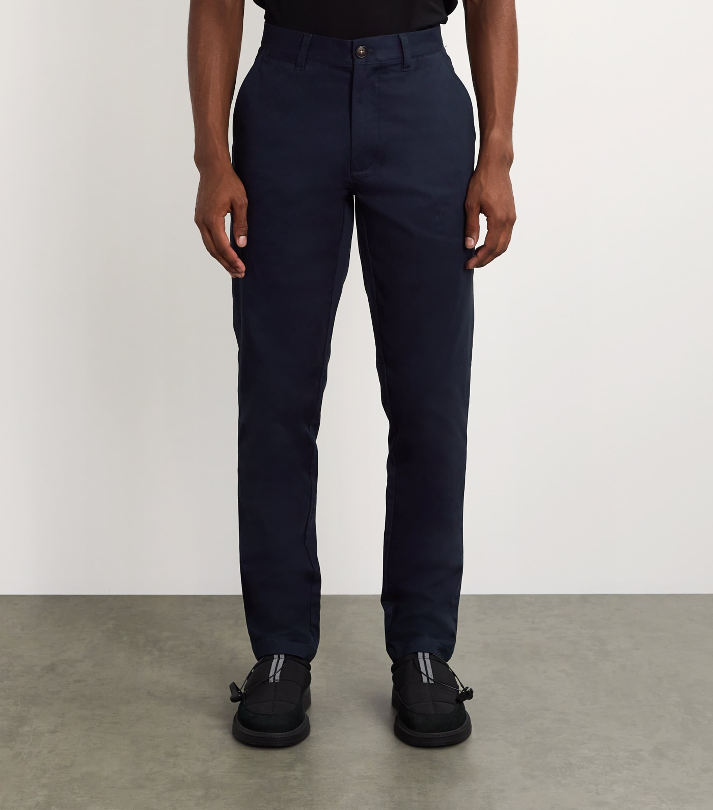 Suede Sateen Tailored Trousers DARK NAVY Image 3