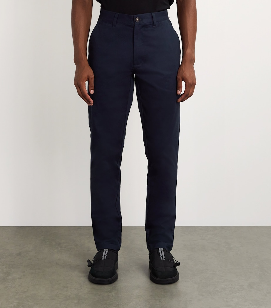Suede Sateen Tailored Trousers DARK NAVY Image 3
