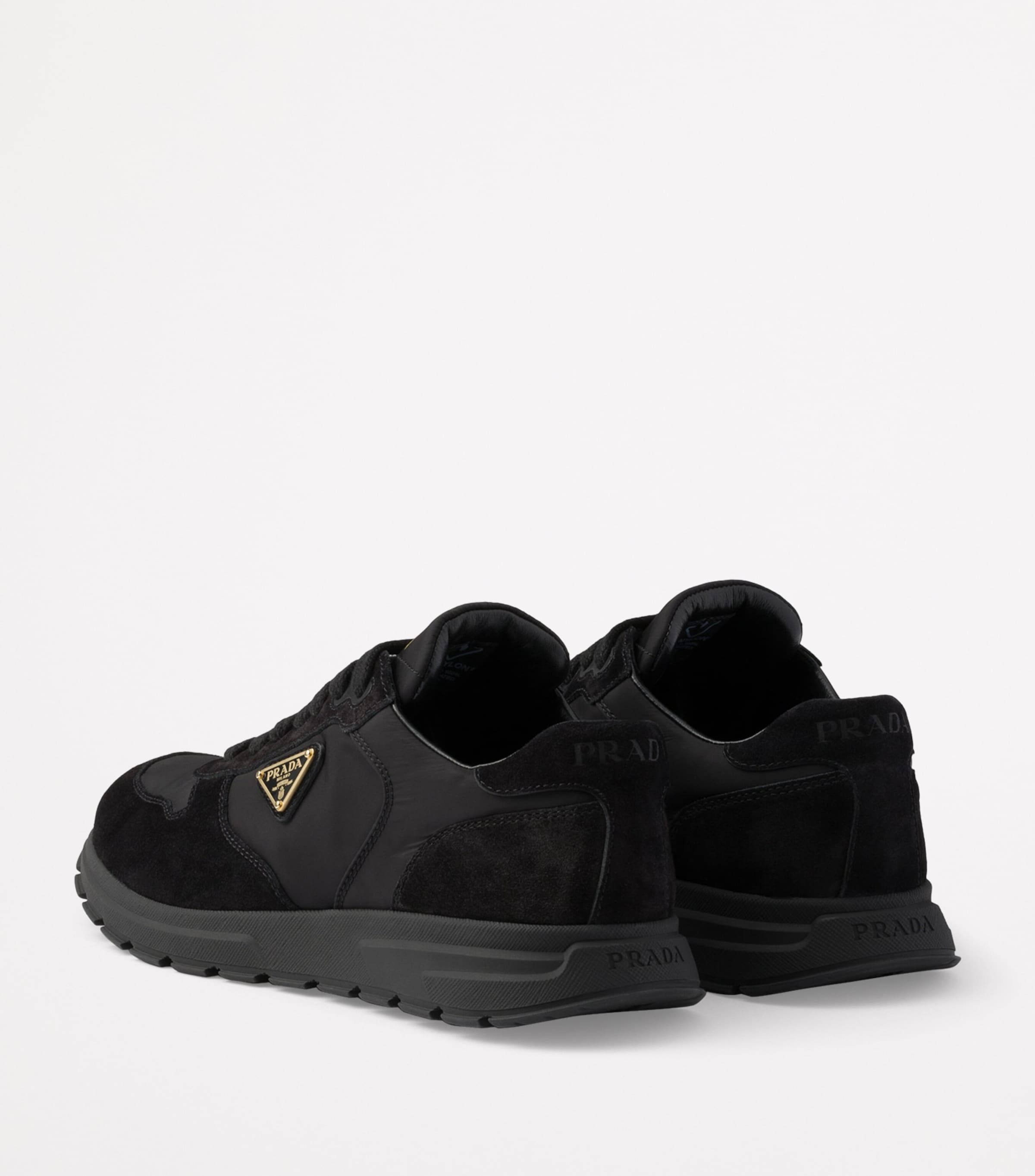 Prada Black Re-Nylon and Suede Prax 2.0 Low-Top Sneakers