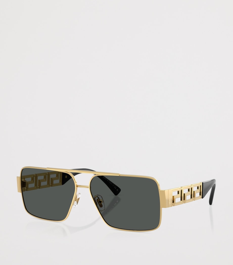 Wire-Frame Rectangular Sunglasses 100287 Image 2