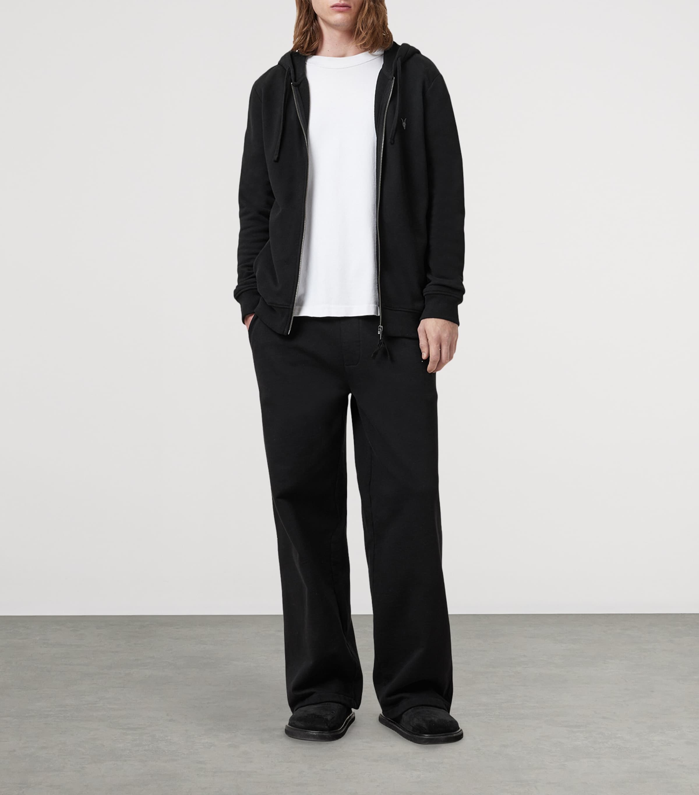 Raven Zip-Up Hoodie BLACK Image 2