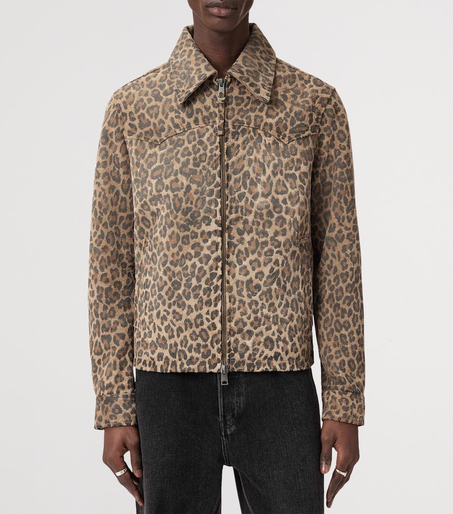 Suede Leopard Dellcot Jacket PEANUT BROWN Image 6
