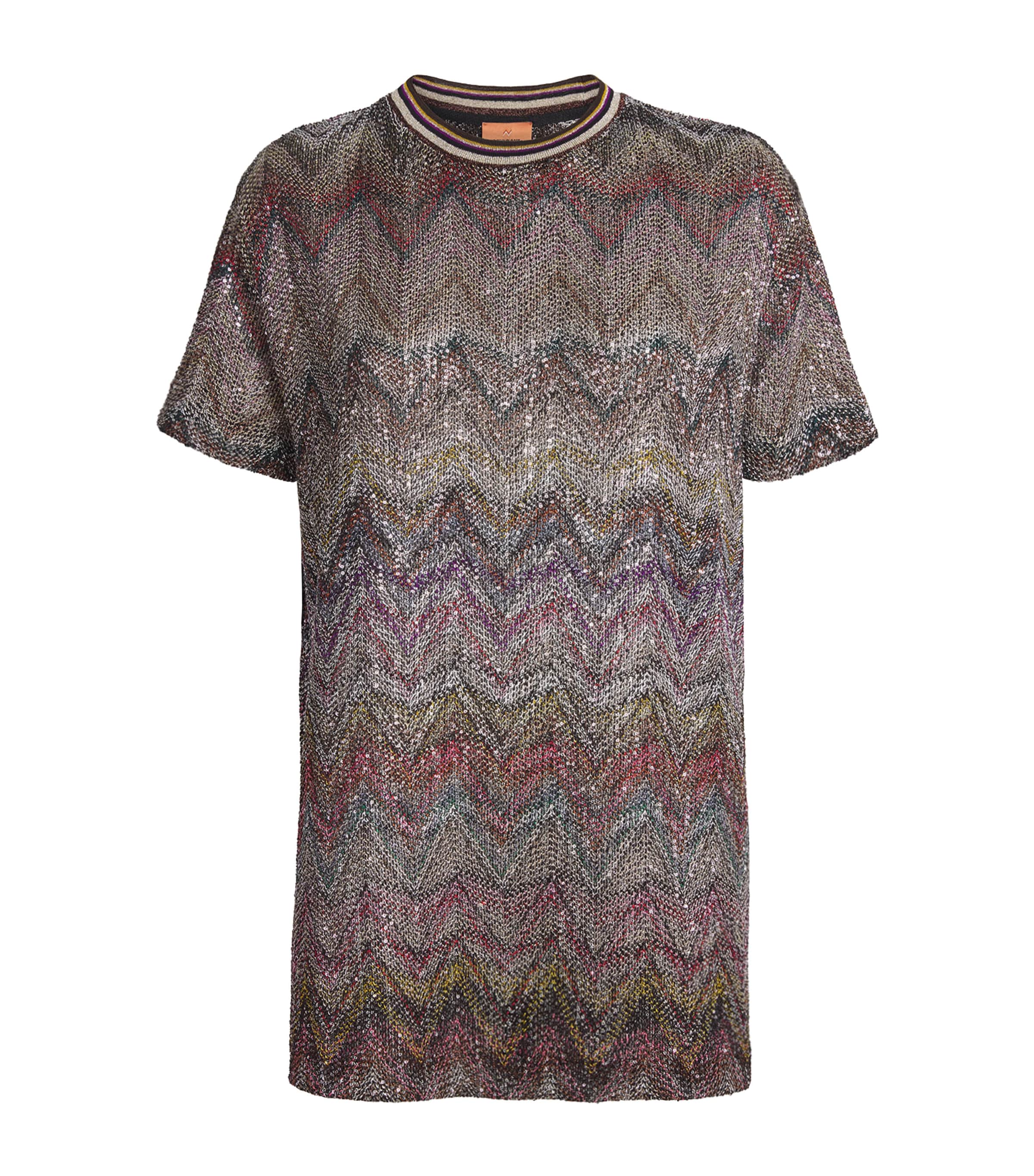Missoni Metallic-knit Zigzag T-shirt