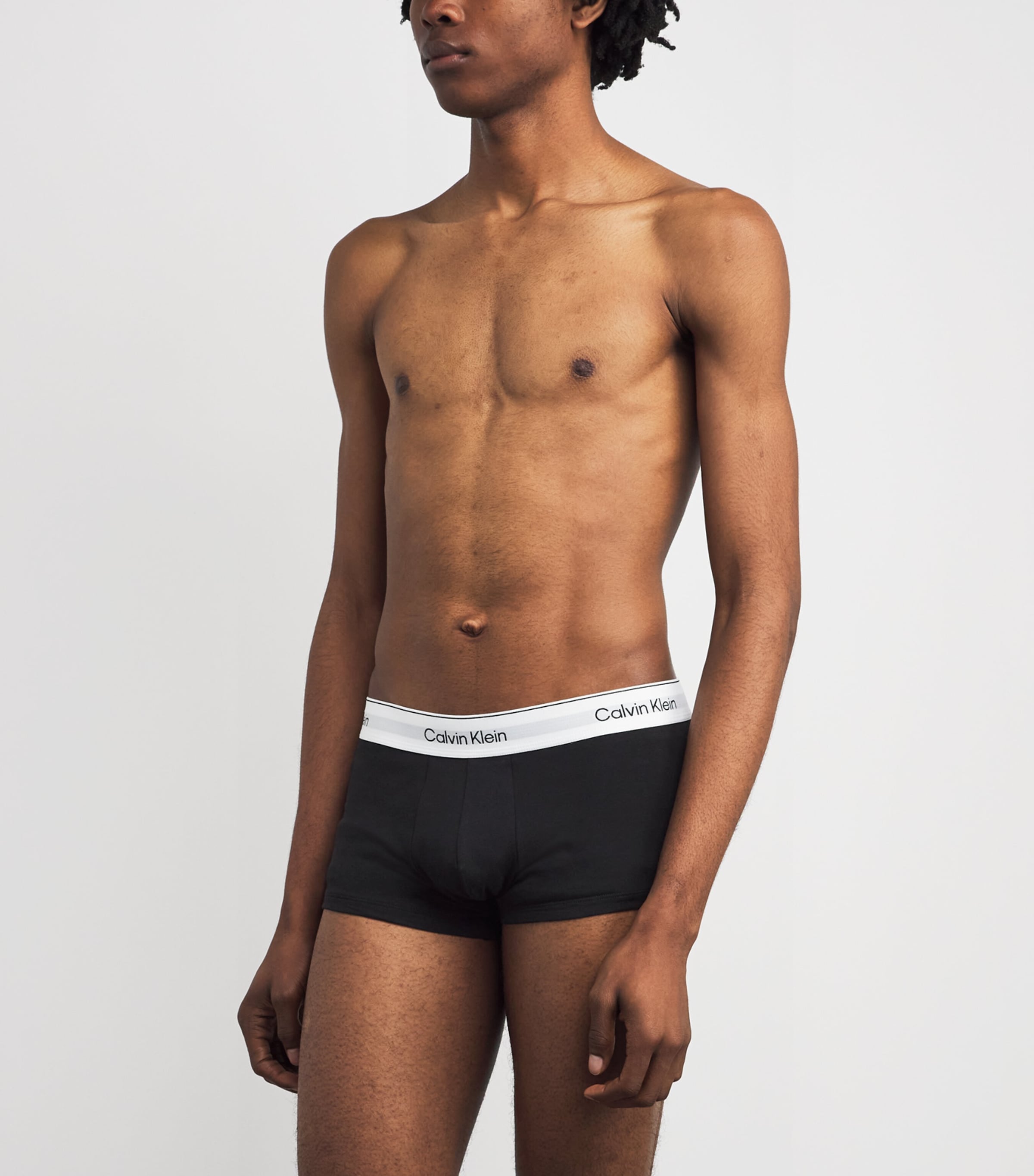 Calvin Klein Mens Cotton Stretch Icon Low-Rise Trunks (Pack of 3) Multi Image 2