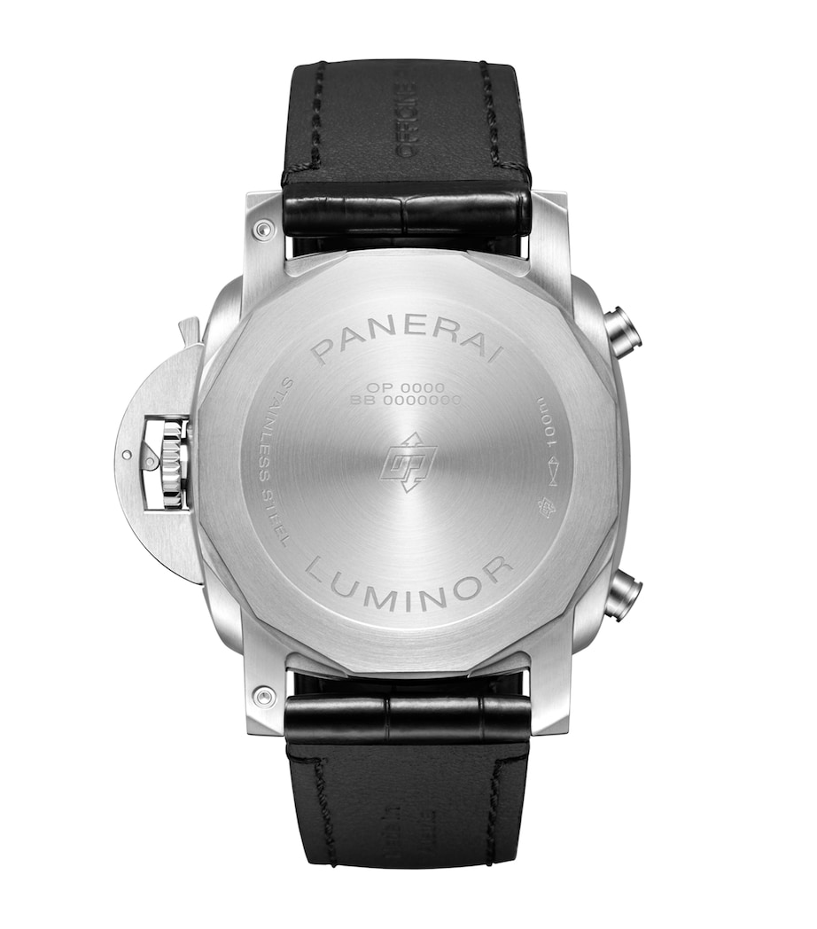 Stainless Steel Luminor Chronograph Watch 44mm BLACK Image 4