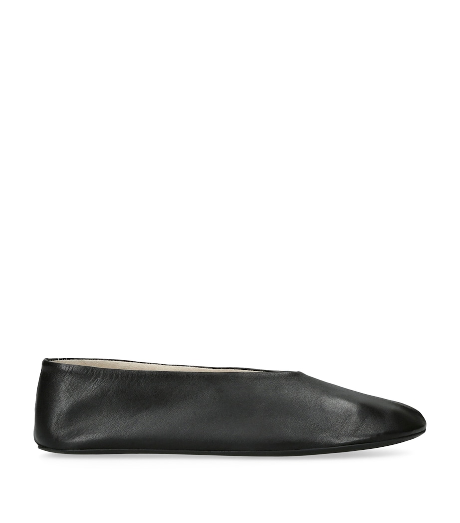 Stella Leather Ballet Flats BLACK Image 1