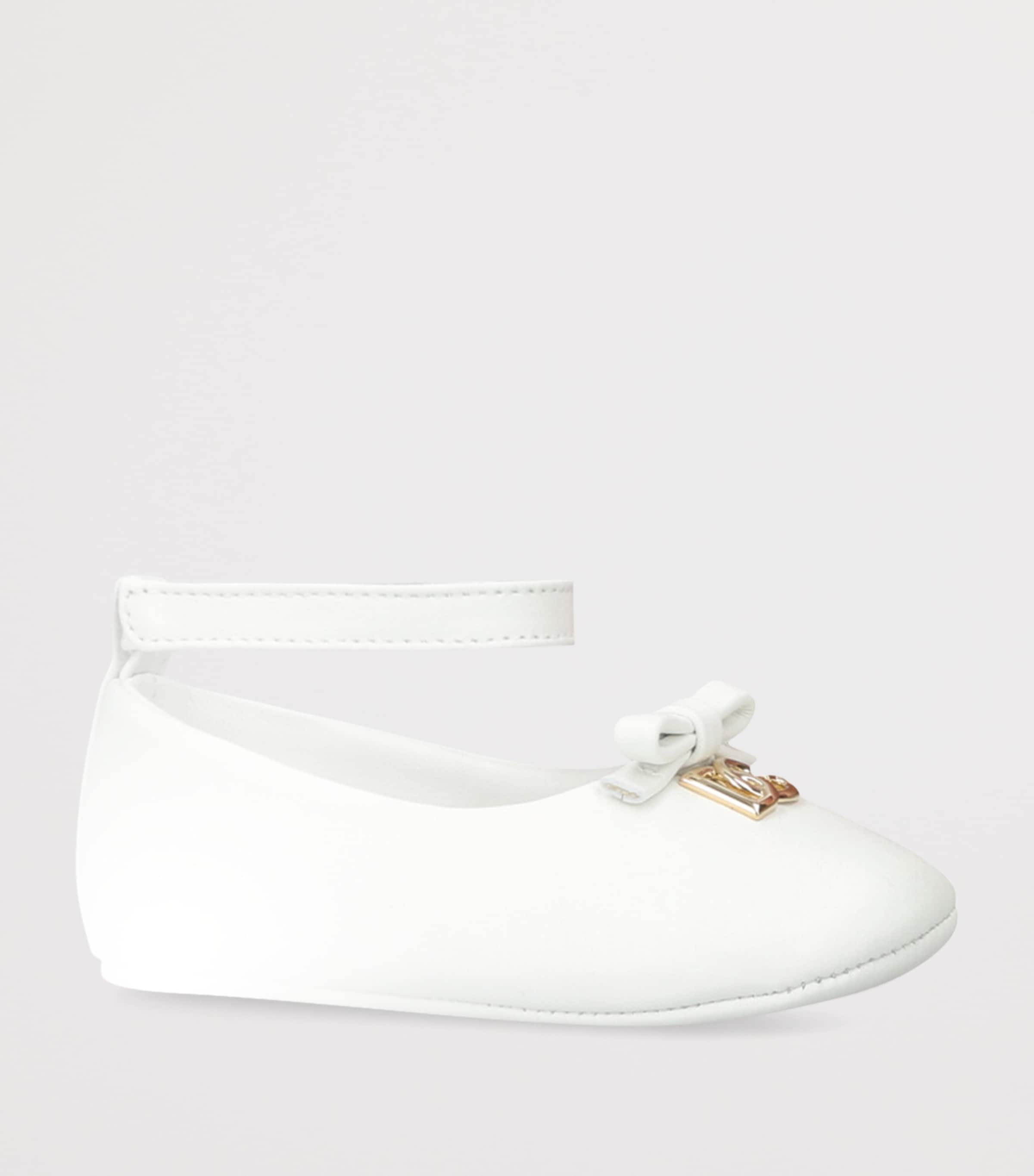 Leather Ballet Flat WHITE Image 3