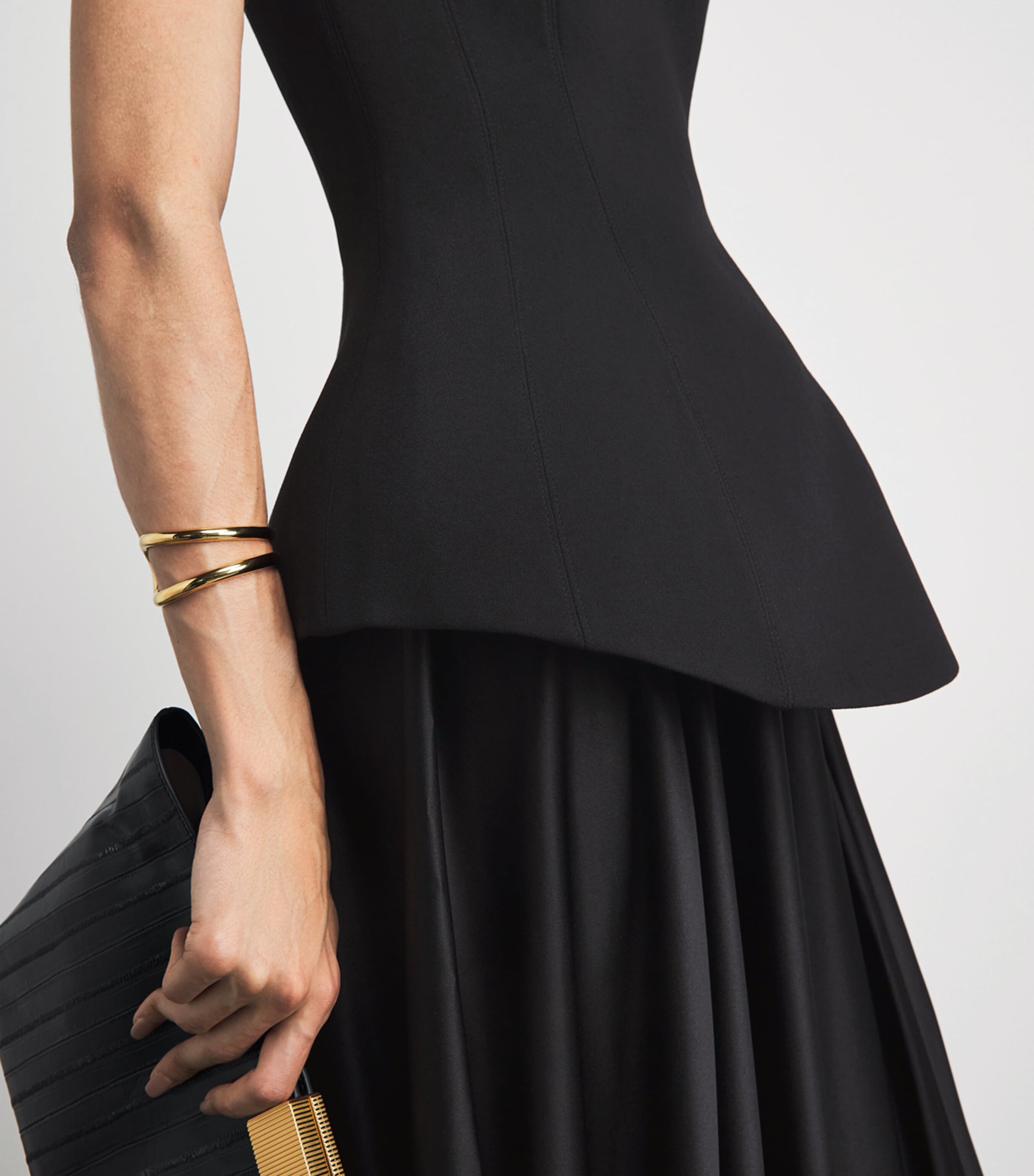 Solace London Womens Peplum Oriana Maxi Dress Black Image 3