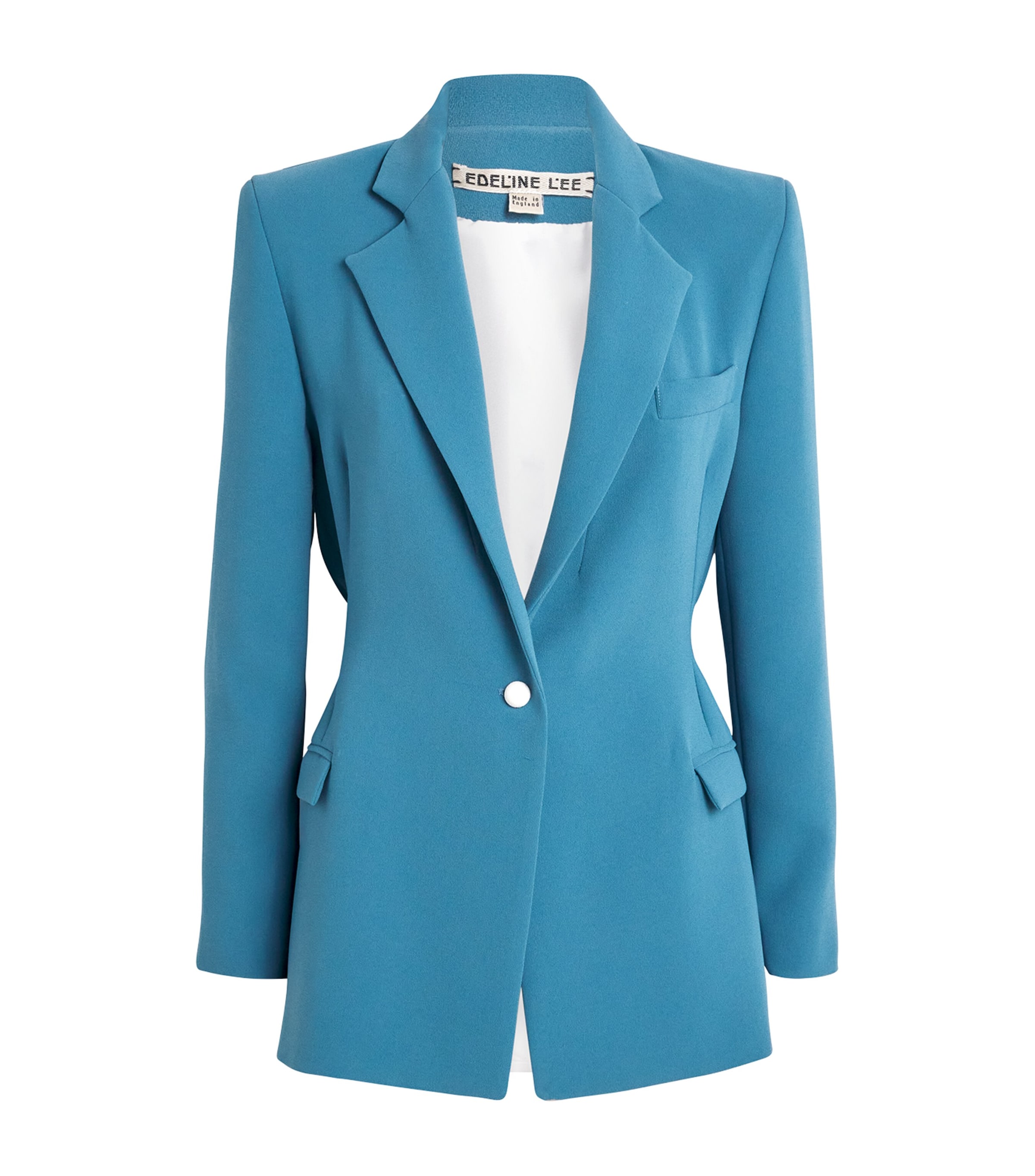 Edeline Lee Womens Ruched-Back Lola Blazer Cor Image 1