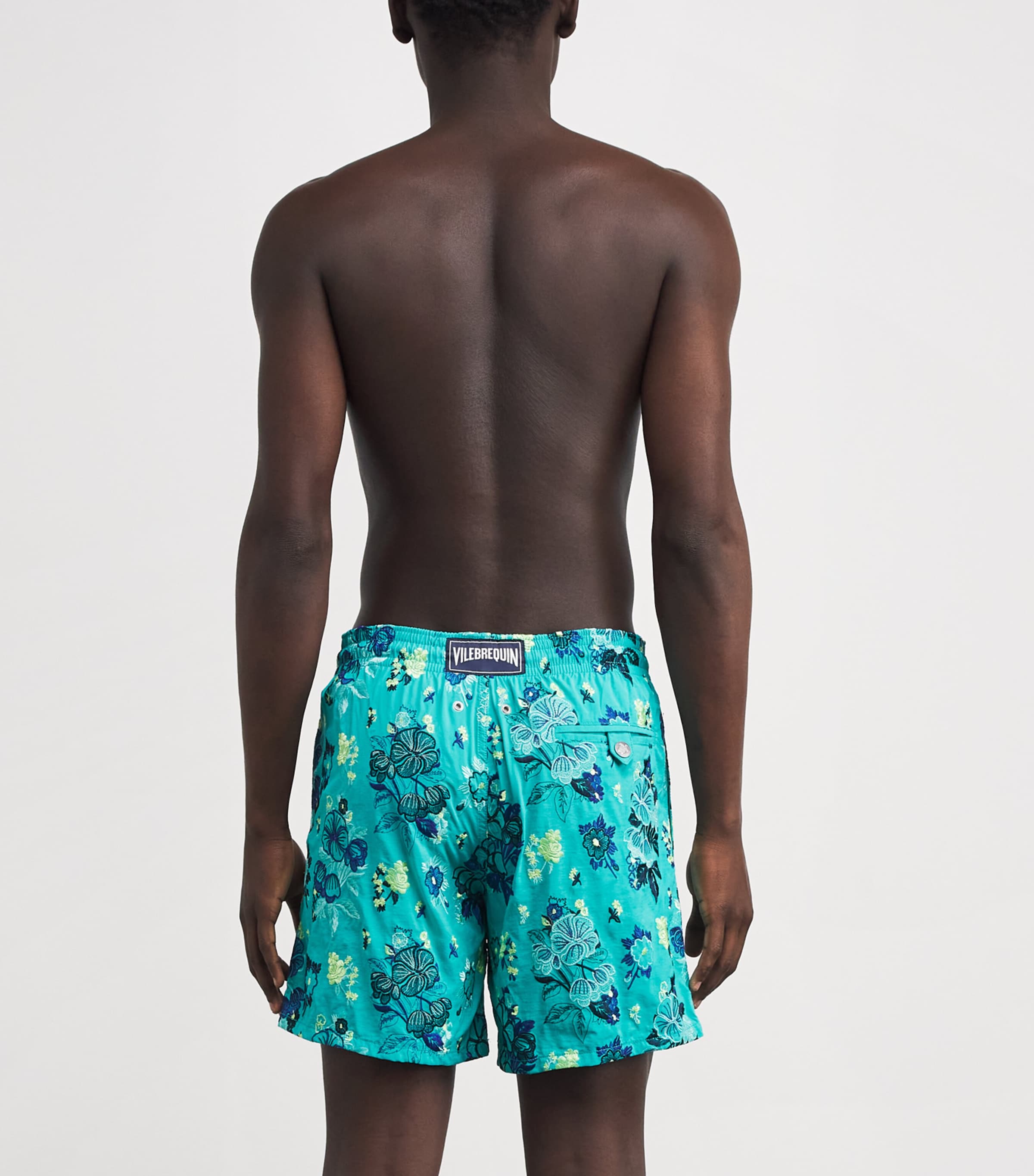 Vilebrequin Mens Embroidered Mistral Swim Shorts Vert Disco Image 3