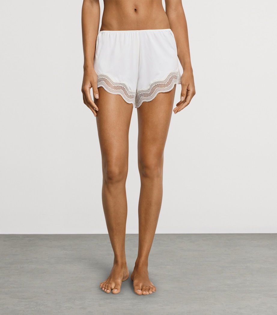 Hanro Womens Cira Pyjama Shorts Off White Image 2