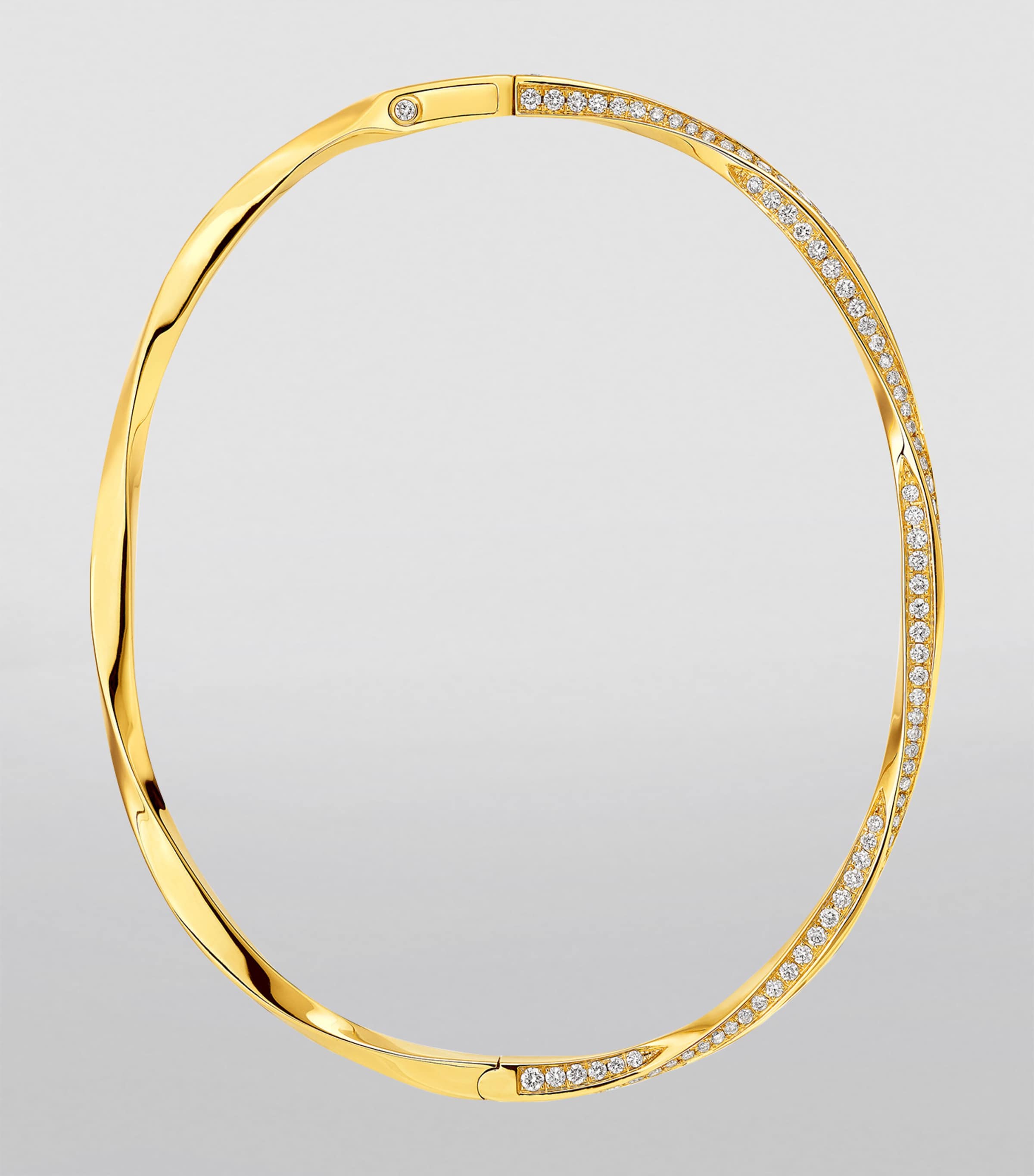 Yellow Gold and Diamond Spiral Bangle YELLOW GOLD Image 2