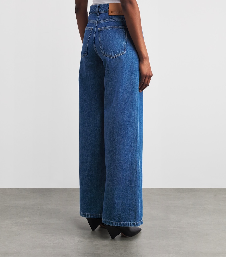 Joseph Womens Zamtam Wide-Leg Jeans Mid Blue Image 5