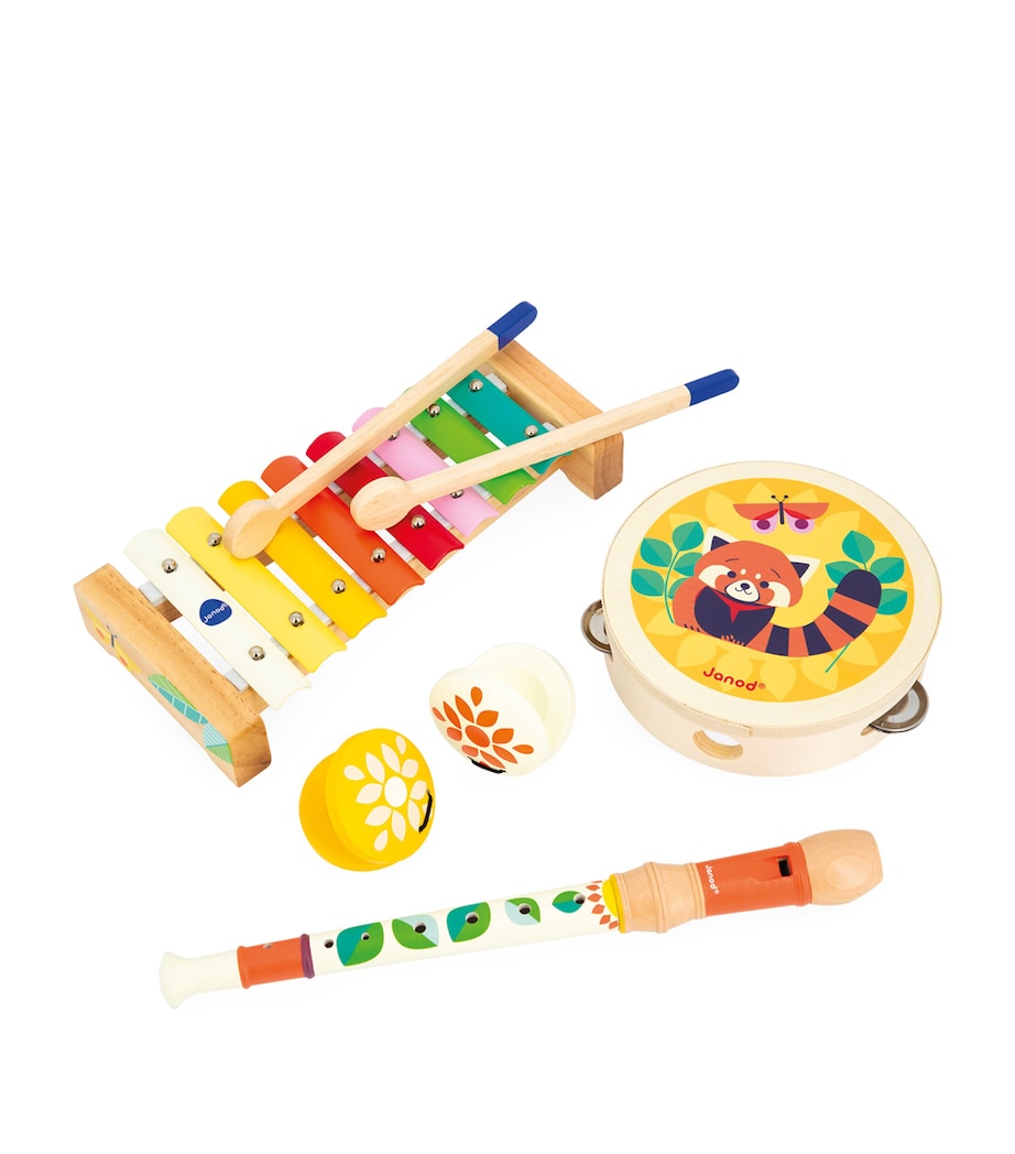 Wooden Four-Piece Musical Set MULTI Image 1