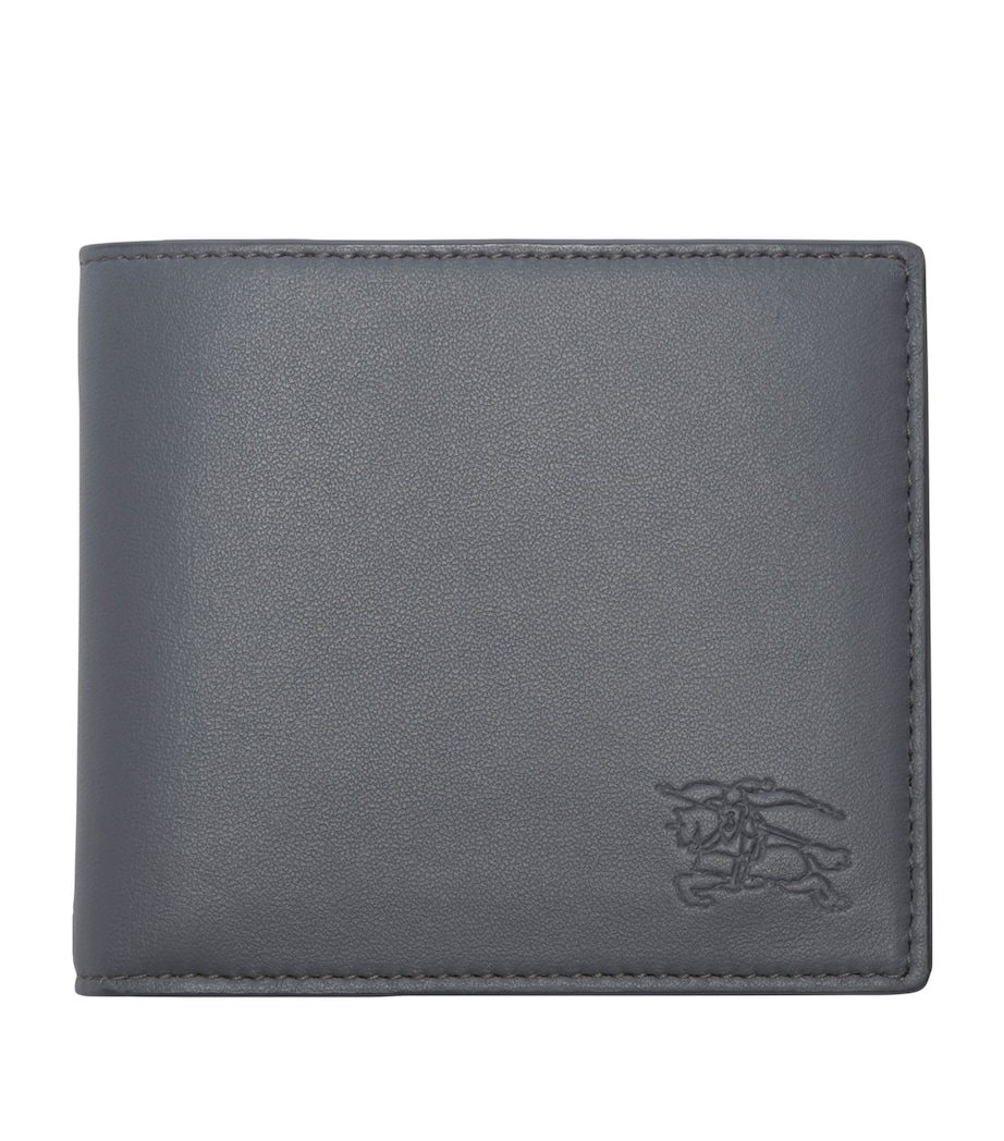 Burberry Leather Check Pop Bi-Fold Wallet Wave Blue Image 1