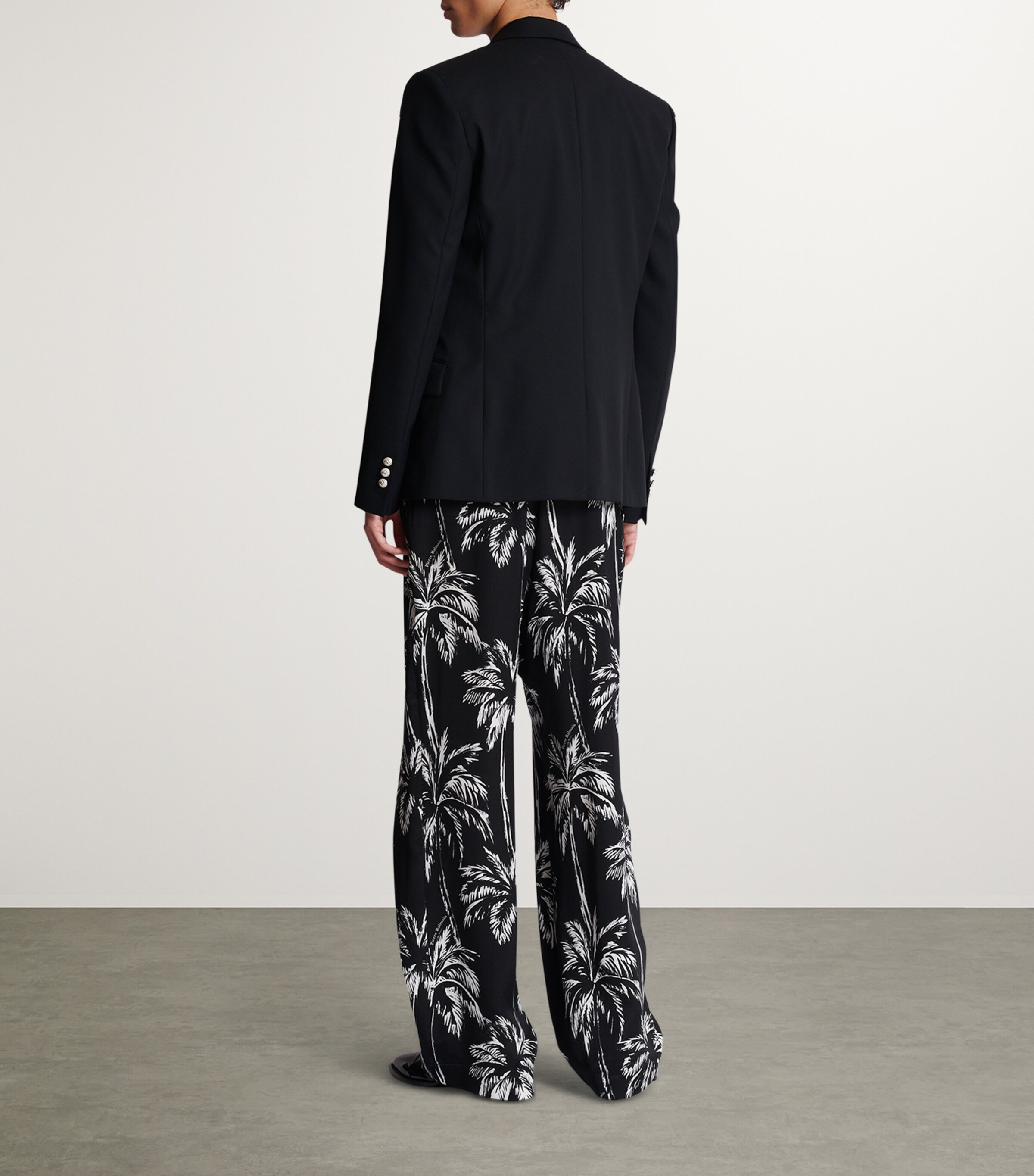 Wool Double-Breasted Blazer 0PA NOIR Image 7