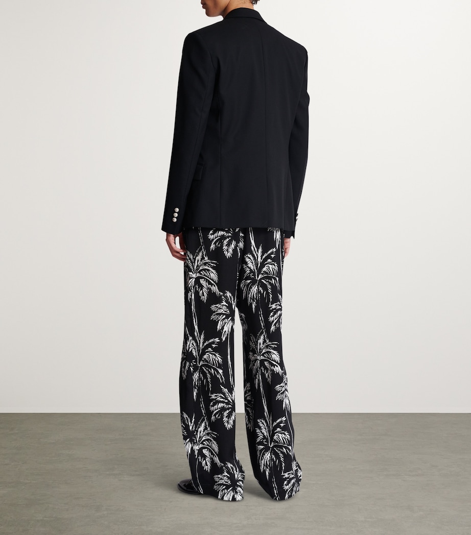 Wool Double-Breasted Blazer 0PA NOIR Image 7