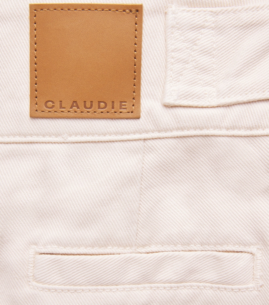 Claudie Pierlot Womens Sailor Wide-Leg Jeans Light Beige Denim Image 6