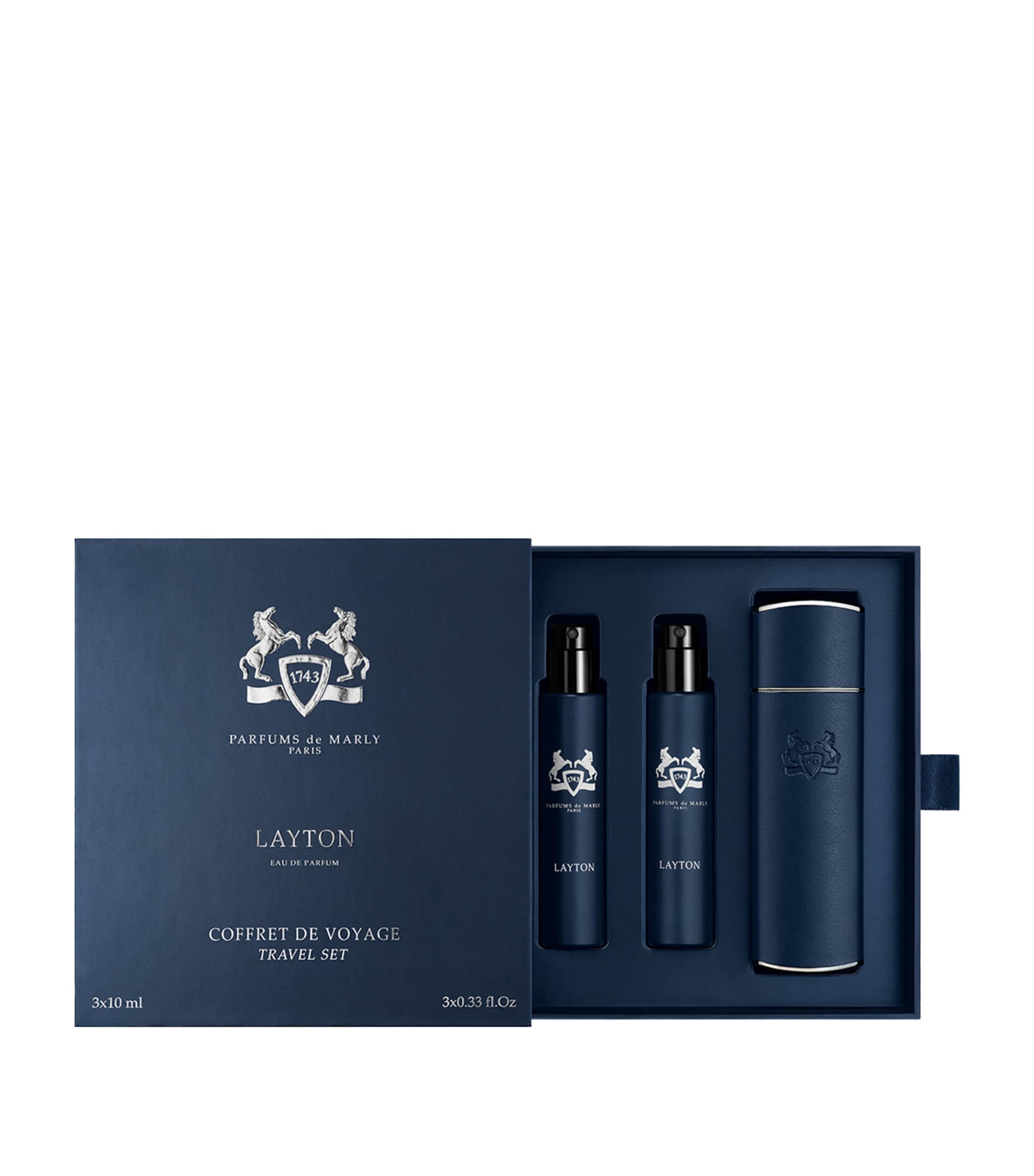 Parfums de Marly Layton Eau De Parfum Sprays and Case Travel Set (3 x 10ml) | Perfume | Mens Aftershave | Beauty Gift Sets | Perfume Gift Sets | Mens | Designers | Parfums De Marly