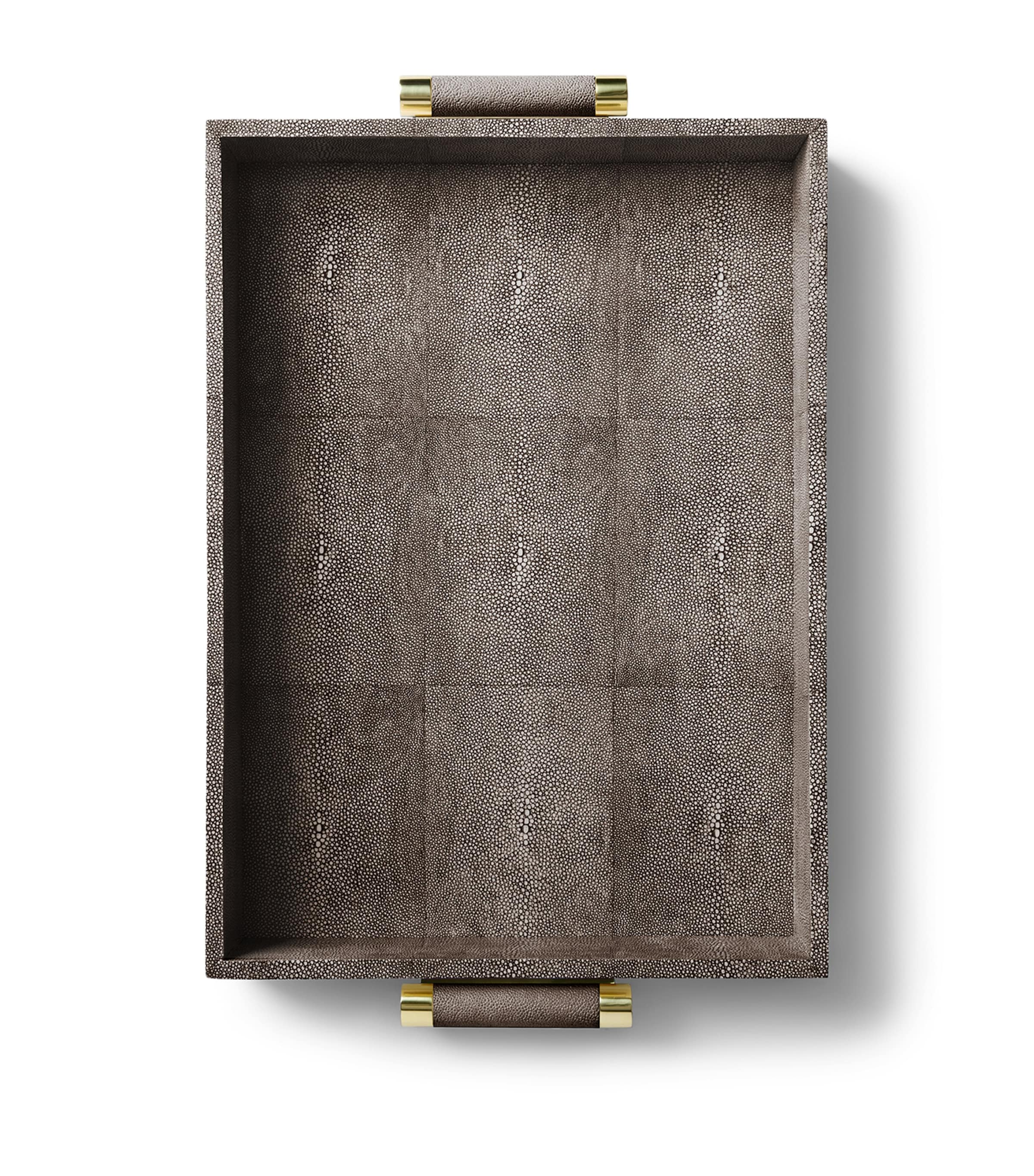 Aerin Shagreen Classic Serving Tray (57.5cm x 37cm) Chocolate Image 2