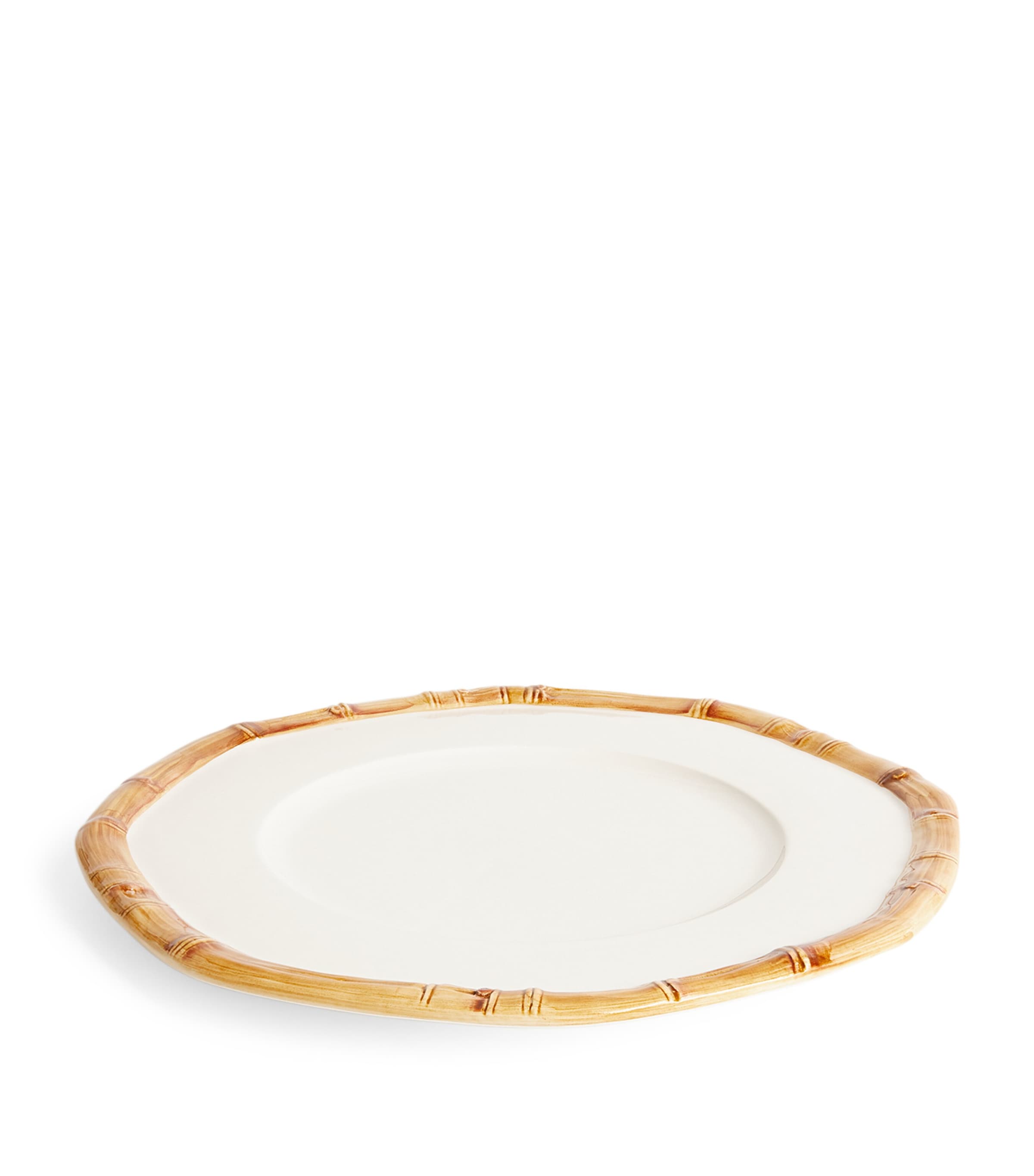 Ceramic Bamboo Plate (32cm) NATURAL Image 1