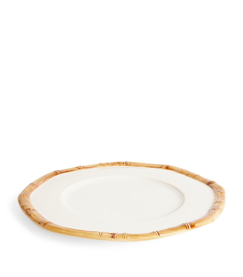 Ceramic Bamboo Plate (32cm) NATURAL Image 1