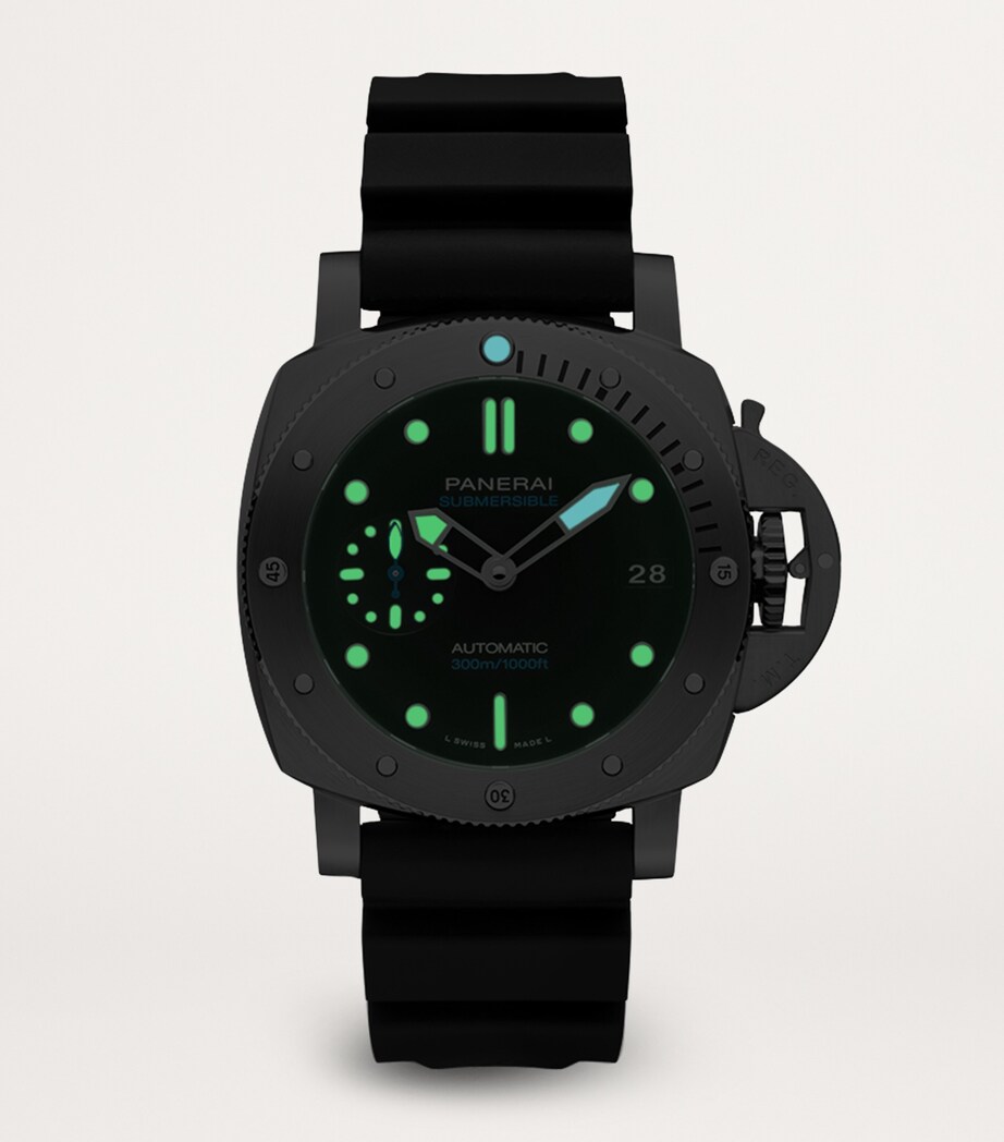 Panerai Stainless Steel and Rubber Submersible Watch 42mm Black Image 2