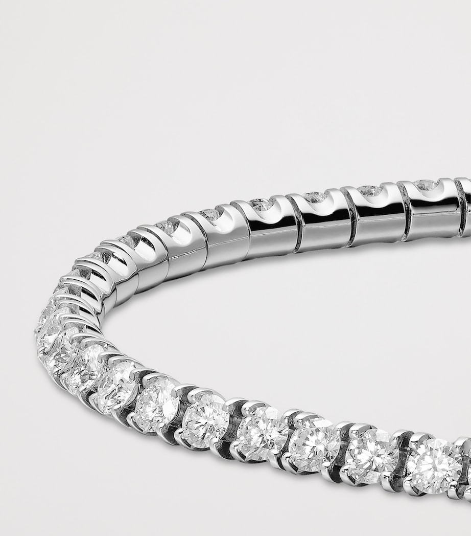 White Gold and Diamond Essentials Lines Bracelet WHITE GOLD Image 3