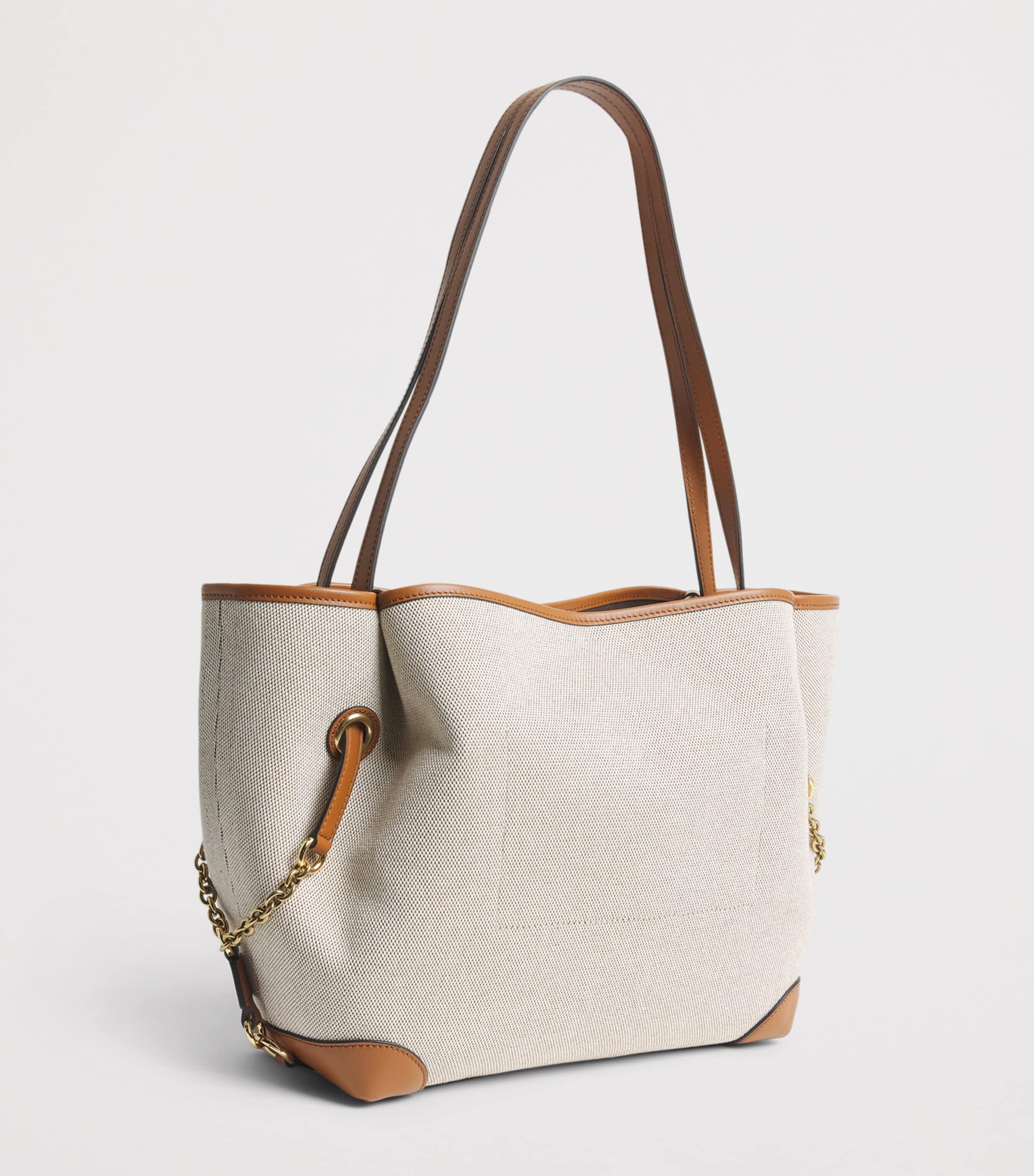 Chloé Canvas Clover Carry Tote Bag Clay Brown Image 2